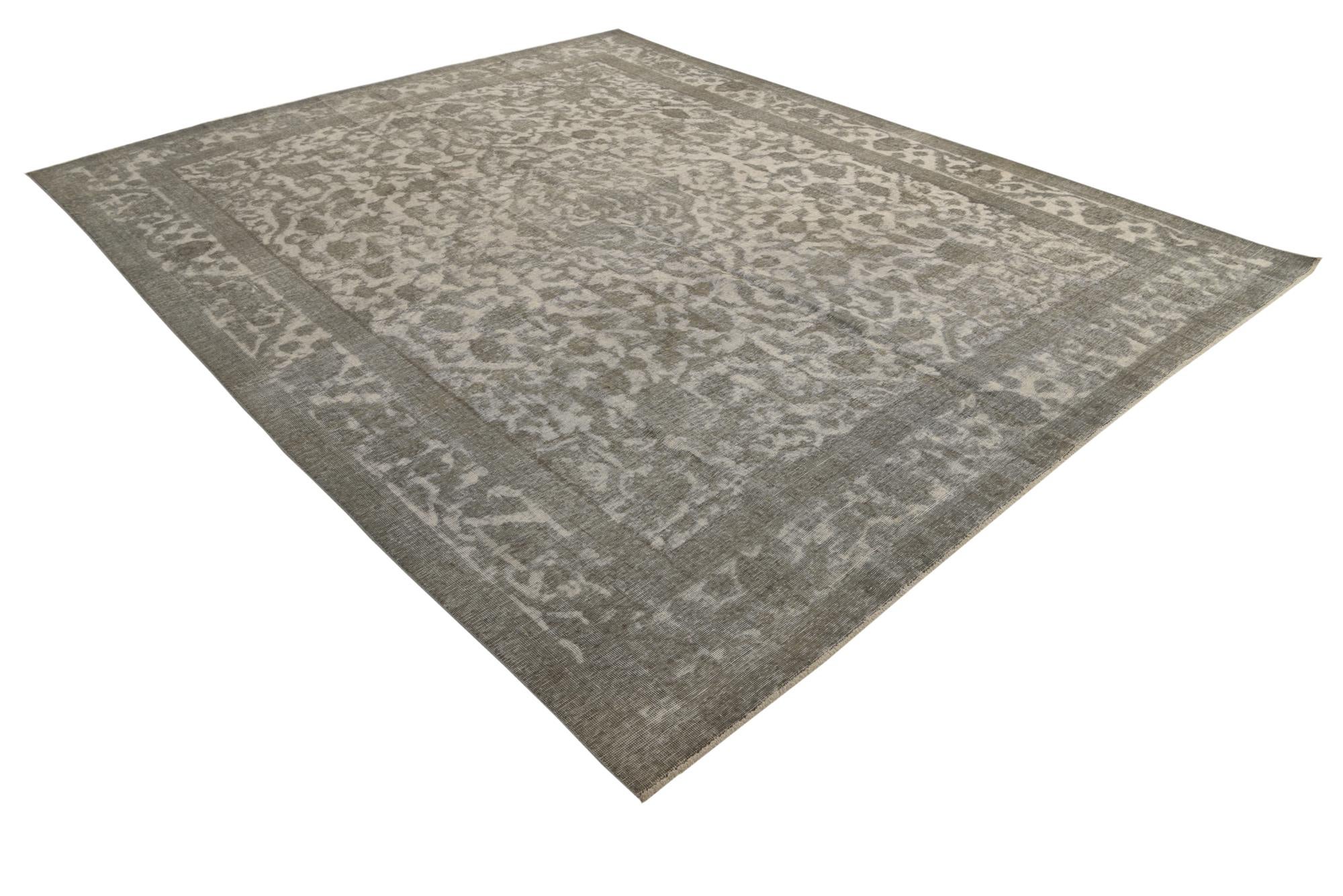 9' 8 x 12' 1 Hand Knotted Ultra Vintage Persian Wool Rug