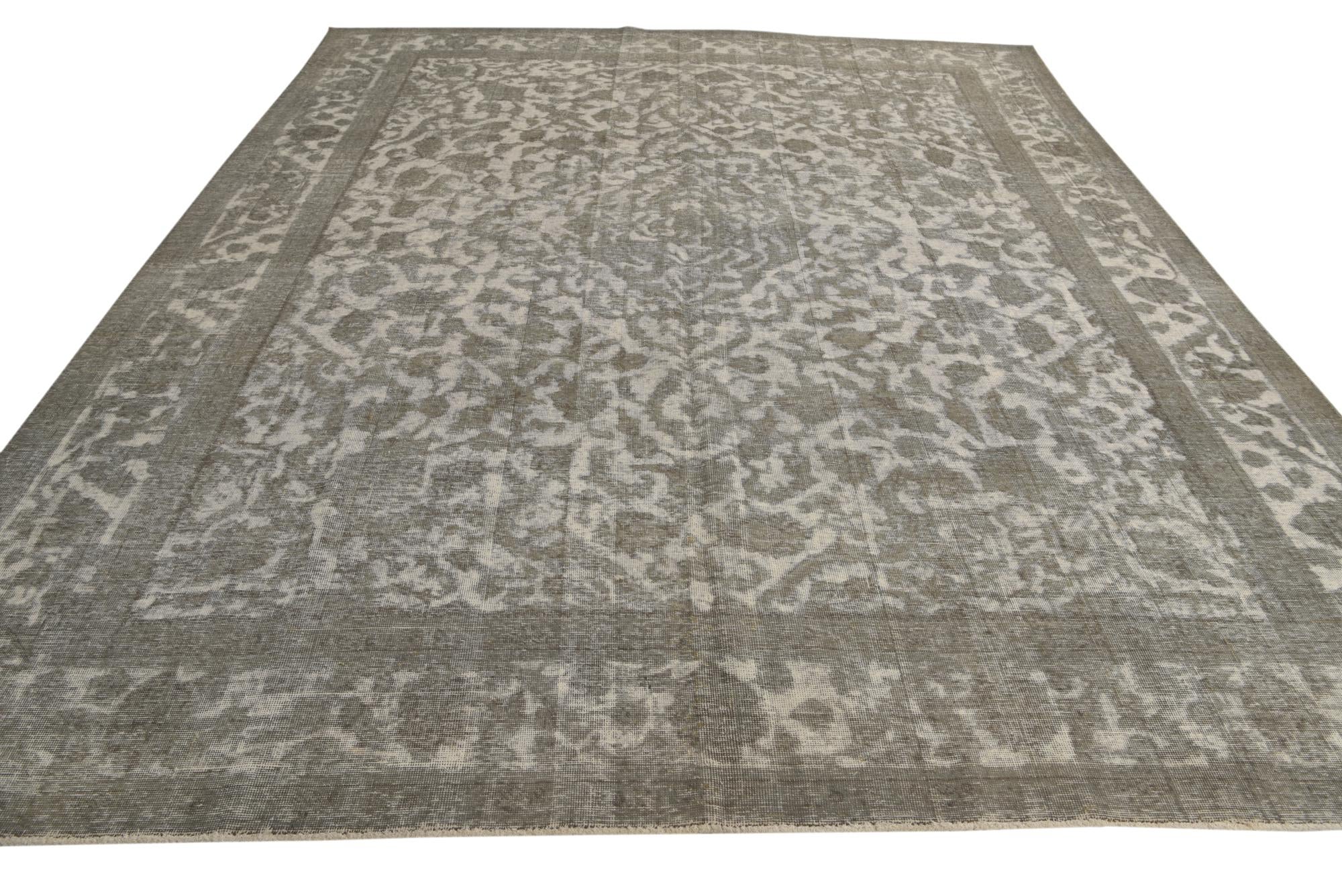 9' 8 x 12' 1 Hand Knotted Ultra Vintage Persian Wool Rug