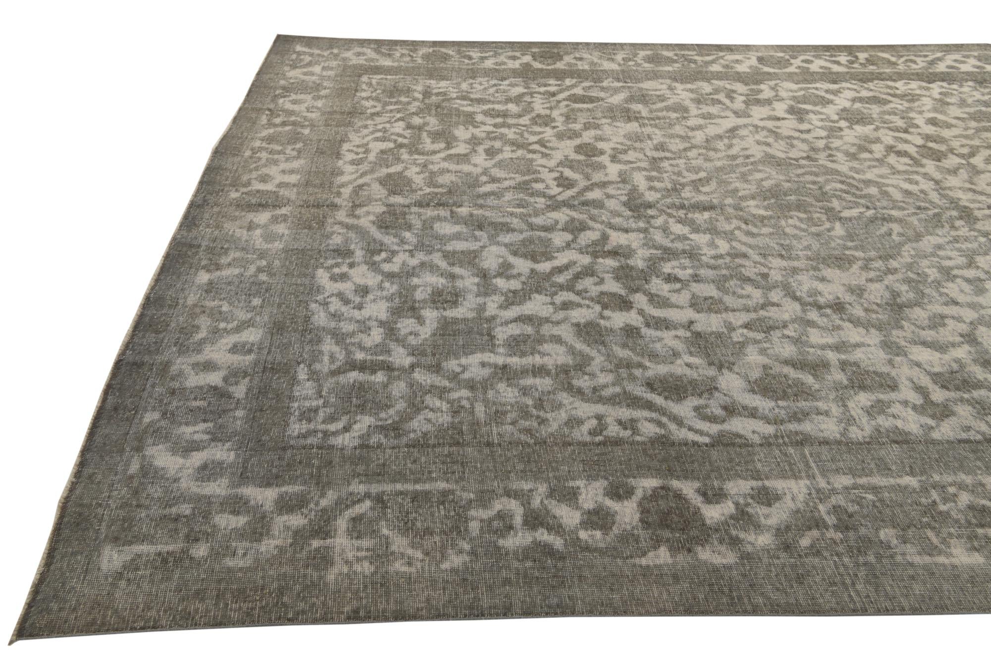 9' 8 x 12' 1 Hand Knotted Ultra Vintage Persian Wool Rug