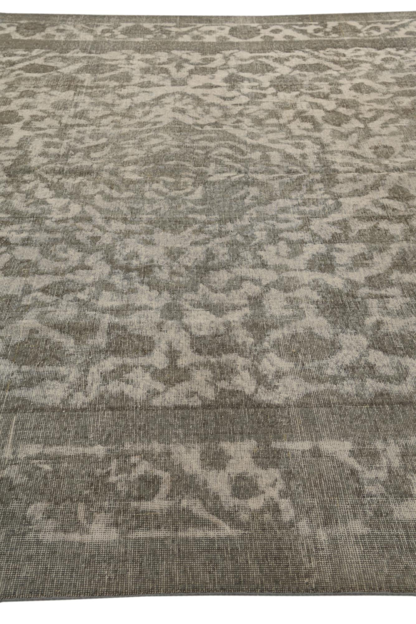 9' 8 x 12' 1 Hand Knotted Ultra Vintage Persian Wool Rug