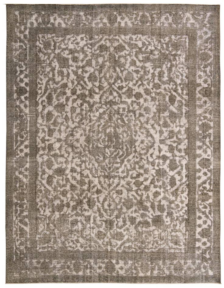 Detail image of 9' 8 x 12' 1 Hand Knotted Ultra Vintage Persian Wool Rug