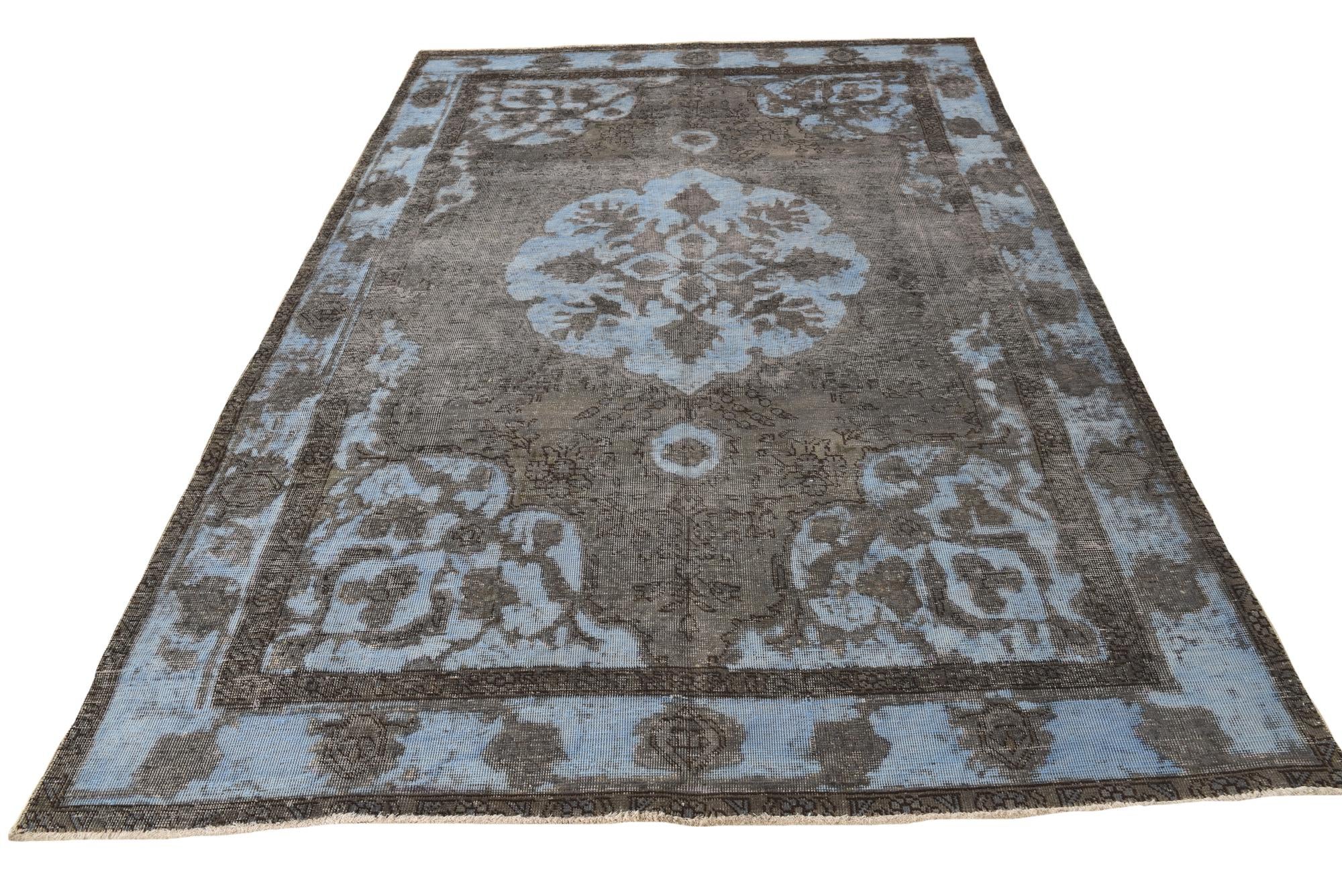 6' 3 x 9' 3 Hand Knotted Ultra Vintage Persian Wool Rug
