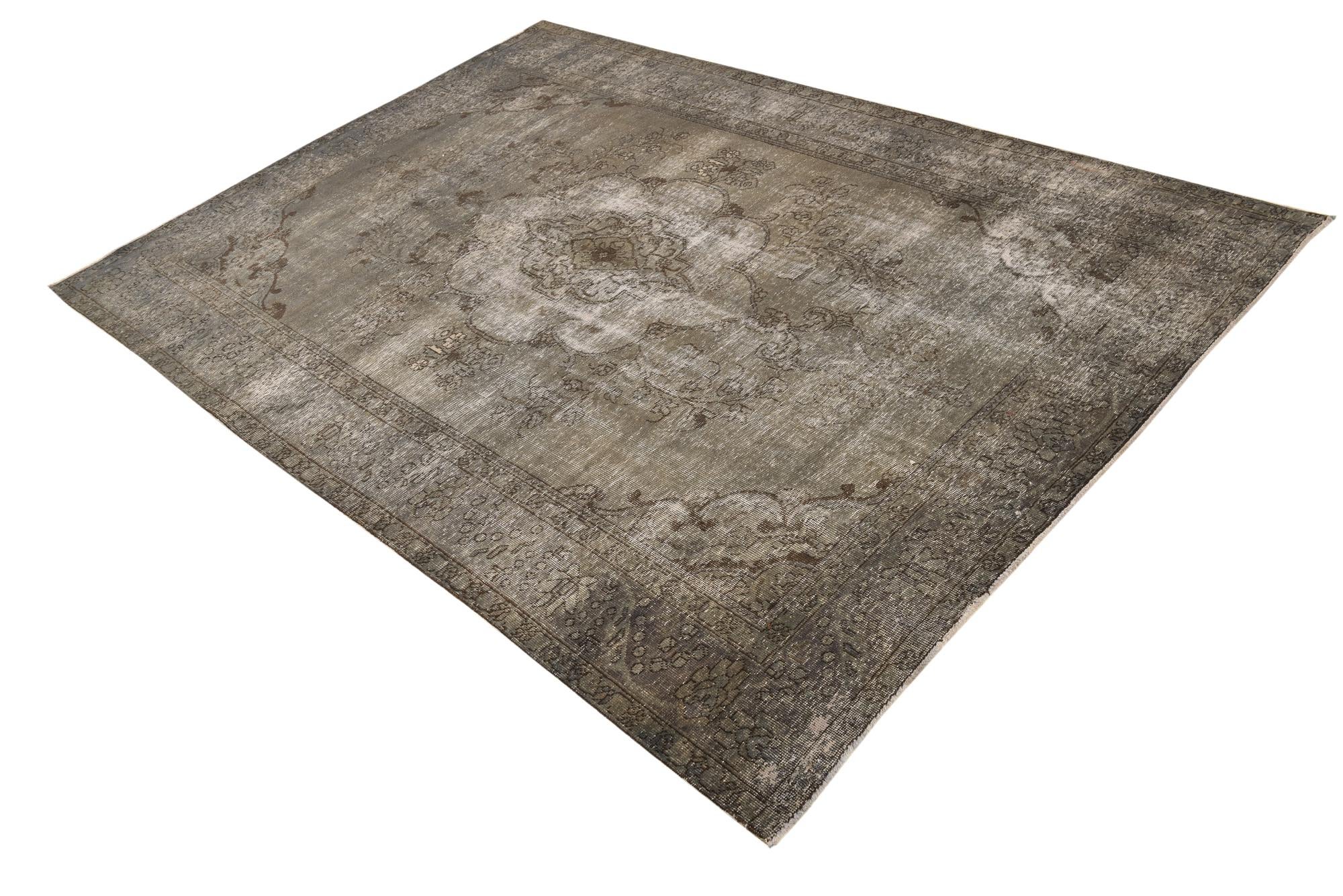 6' 7 x 9' 5 Hand Knotted Ultra Vintage Persian Wool Rug