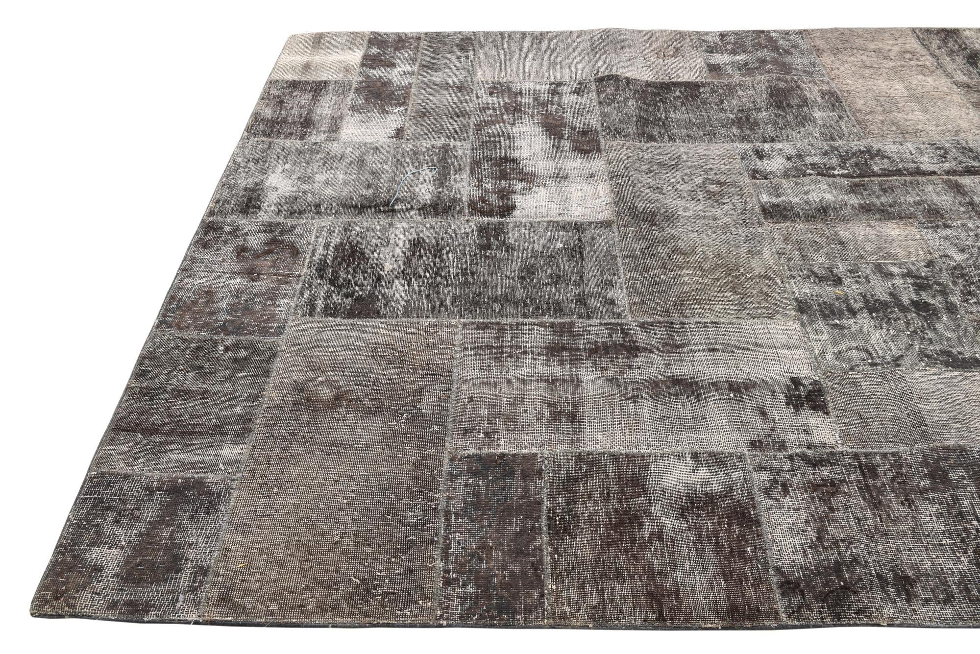 6' 10 x 10' Hand Knotted Ultra Vintage Persian Wool Rug