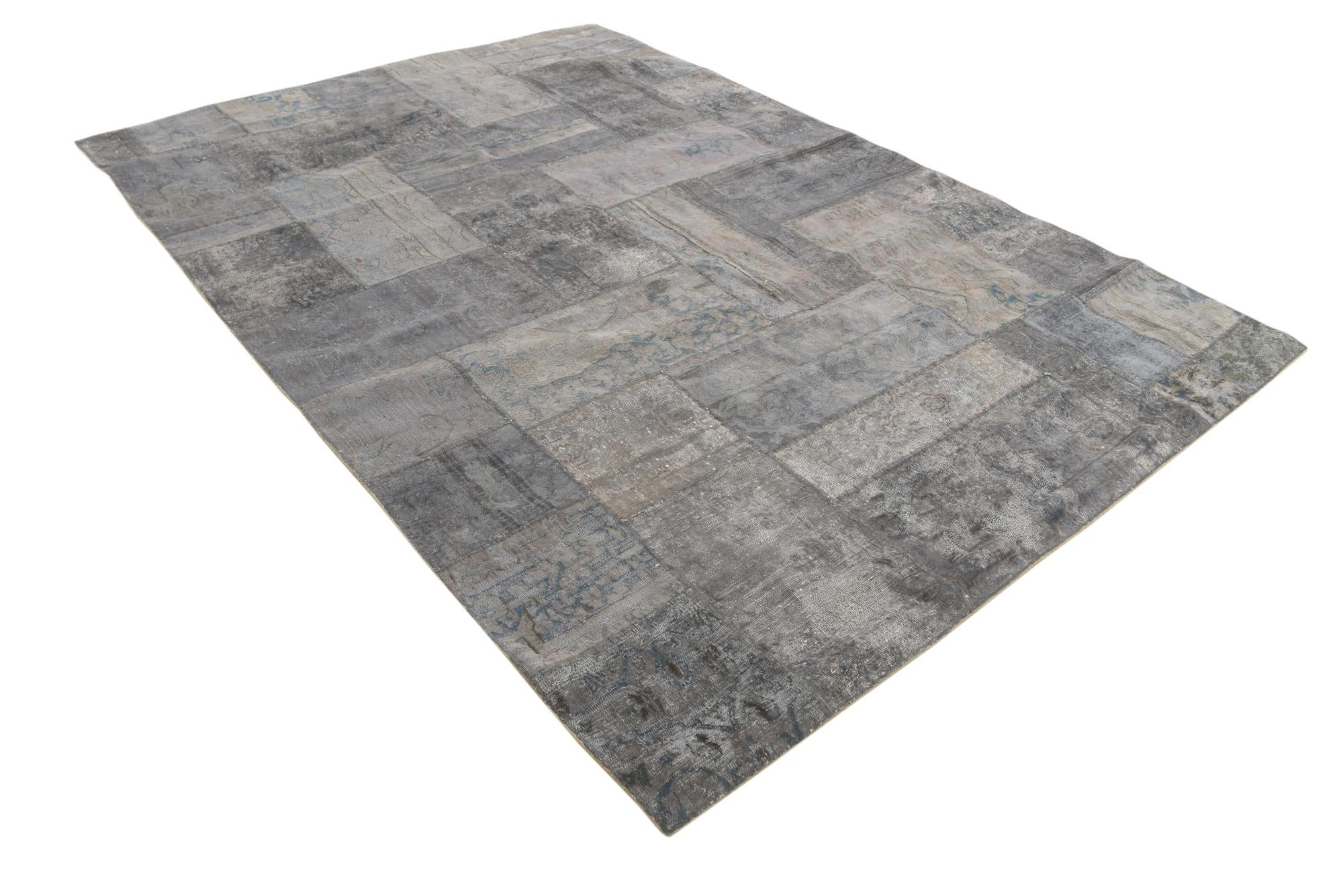 6' 8 x 9' 8 Hand Knotted Ultra Vintage Persian Wool Rug