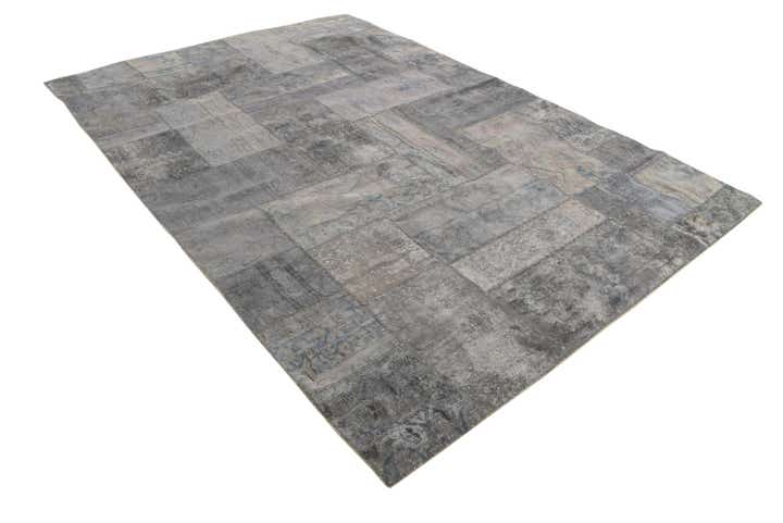 6' 8 x 9' 8 Hand Knotted Ultra Vintage Persian Wool Rug