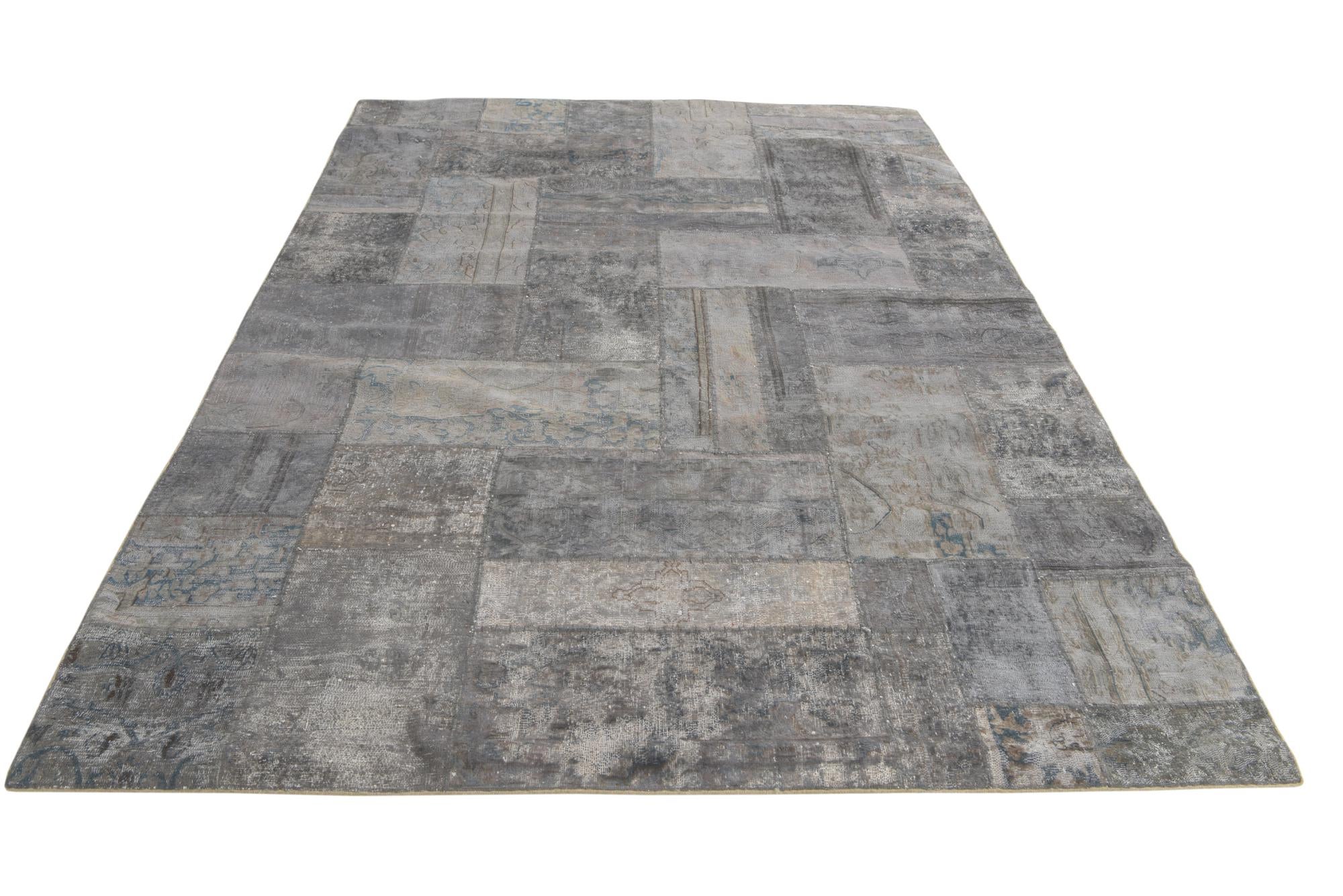 6' 8 x 9' 8 Hand Knotted Ultra Vintage Persian Wool Rug