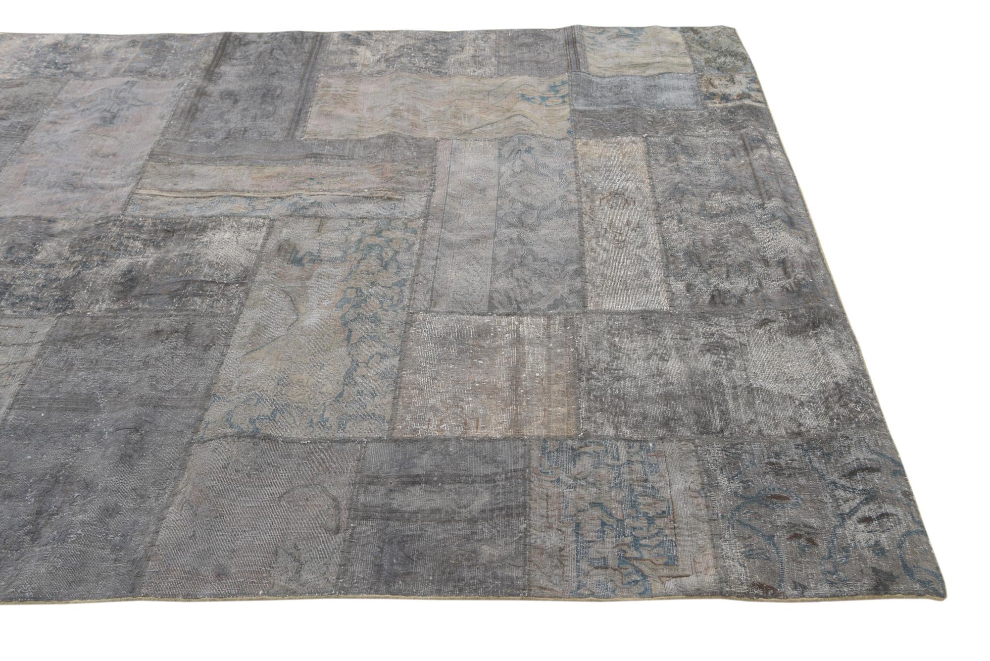 6' 8 x 9' 8 Hand Knotted Ultra Vintage Persian Wool Rug