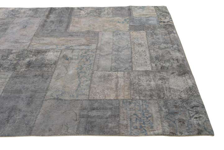 6' 8 x 9' 8 Hand Knotted Ultra Vintage Persian Wool Rug