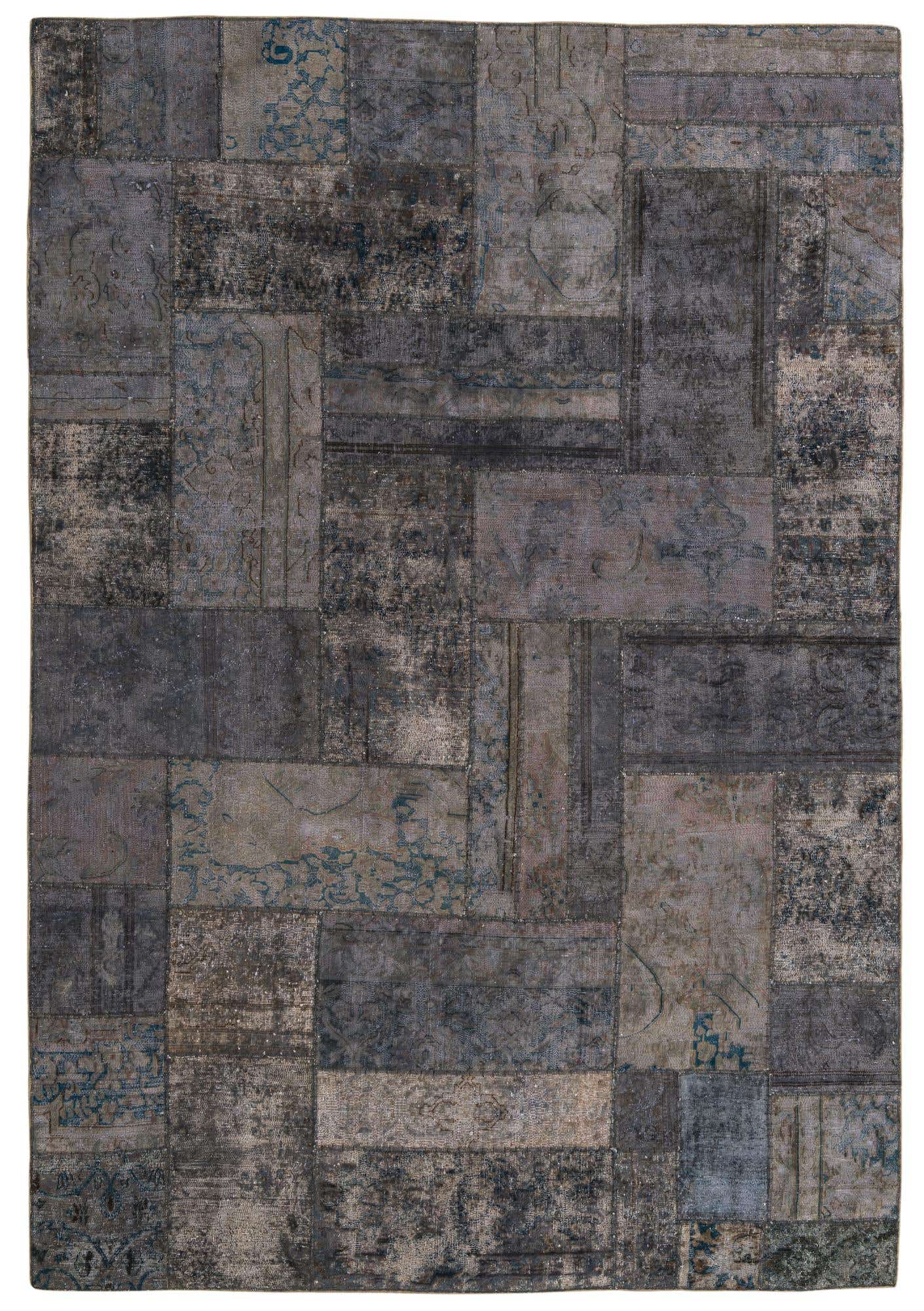6' 8 x 9' 8 Hand Knotted Ultra Vintage Persian Wool Rug