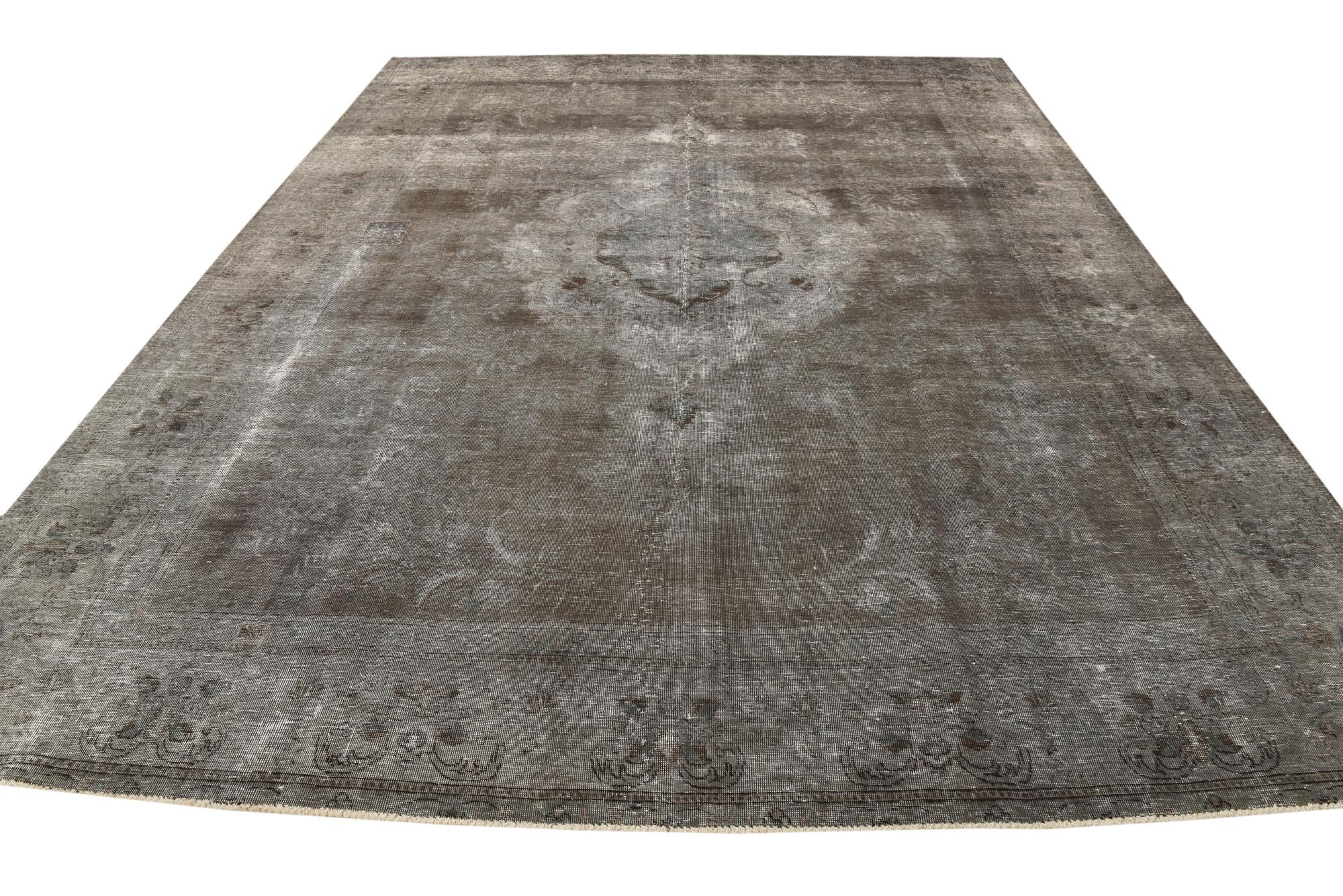 9' 9 x 12' 6 Hand Knotted Ultra Vintage Persian Wool Rug