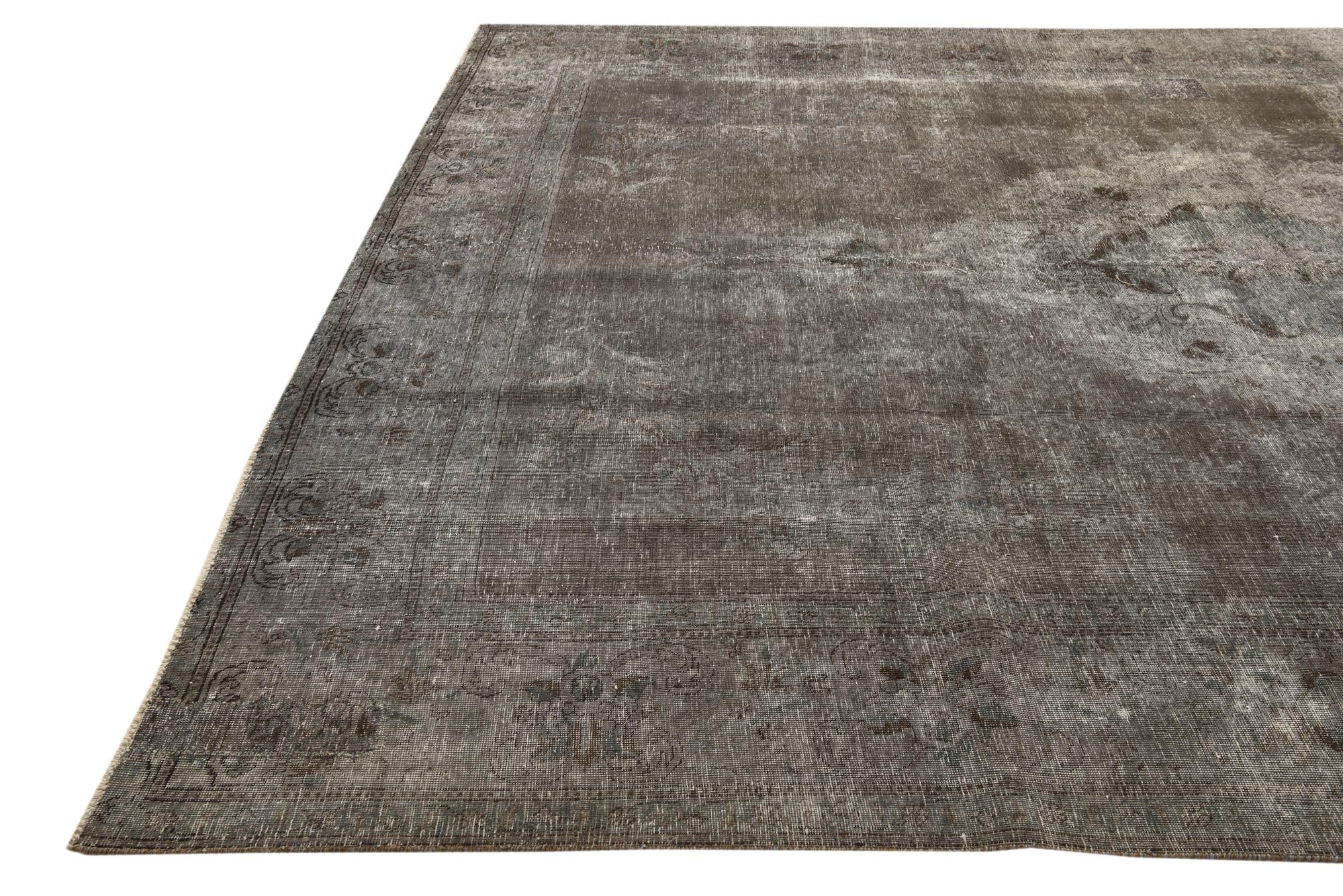 9' 9 x 12' 6 Hand Knotted Ultra Vintage Persian Wool Rug