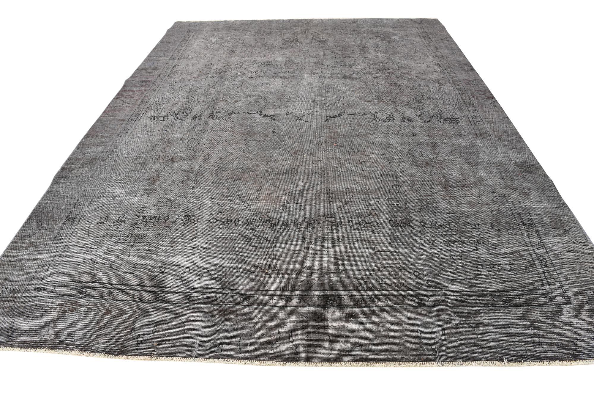9' 1 x 12' 1 Hand Knotted Ultra Vintage Persian Wool Rug