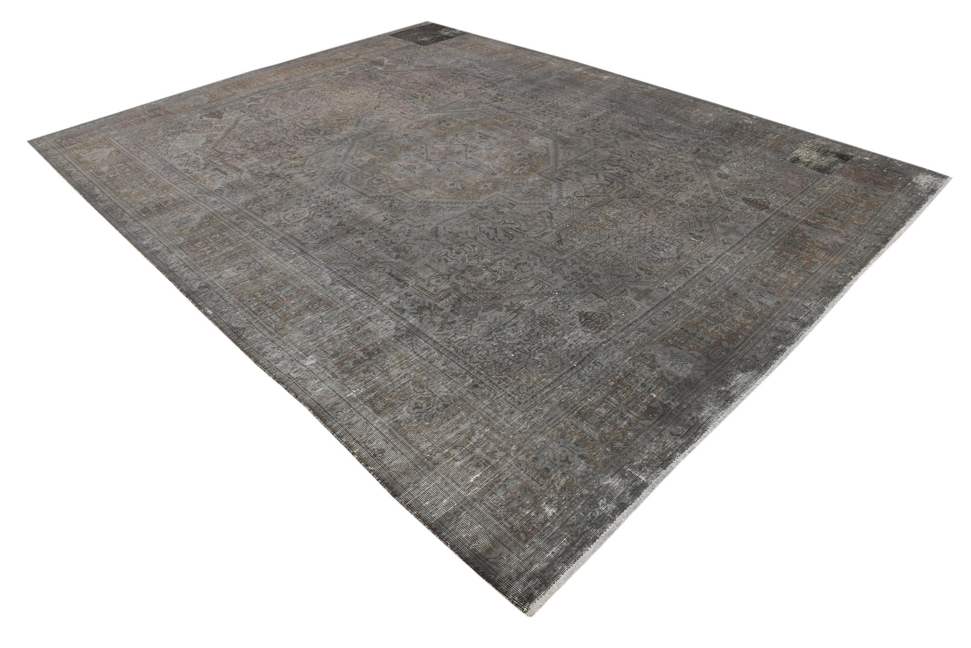 9' 9 x 12' 7 Hand Knotted Ultra Vintage Persian Wool Rug