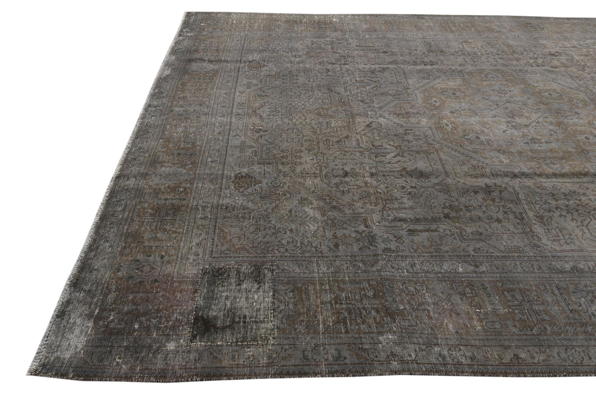 9' 9 x 12' 7 Hand Knotted Ultra Vintage Persian Wool Rug