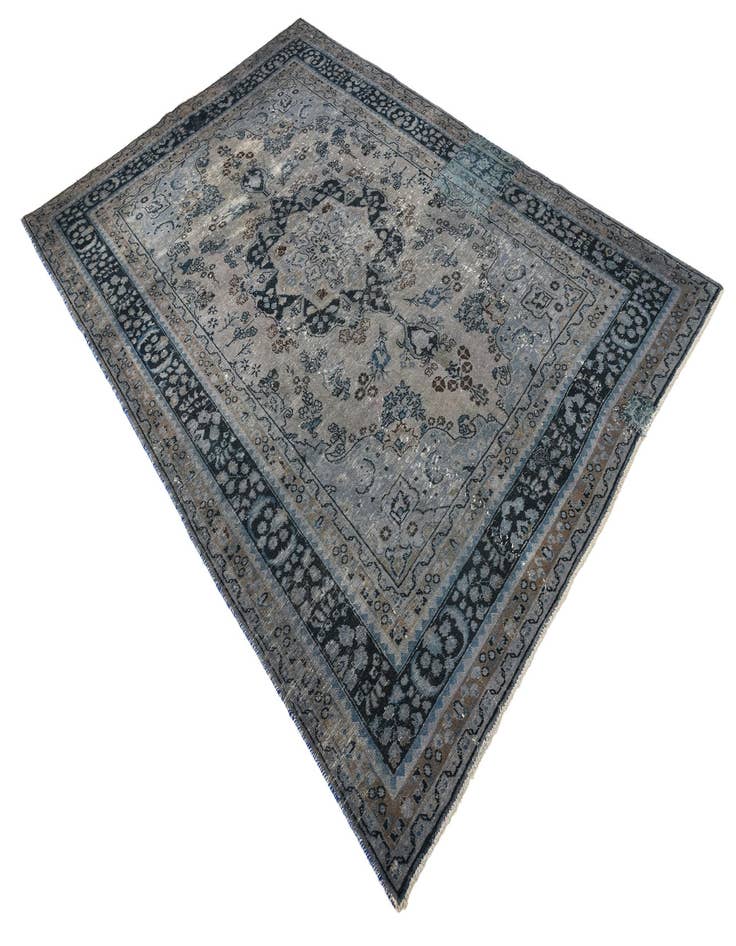 Detail image of 6' 4 x 9' 3  Hand Knotted Ultra Vintage Persian Wool Rug