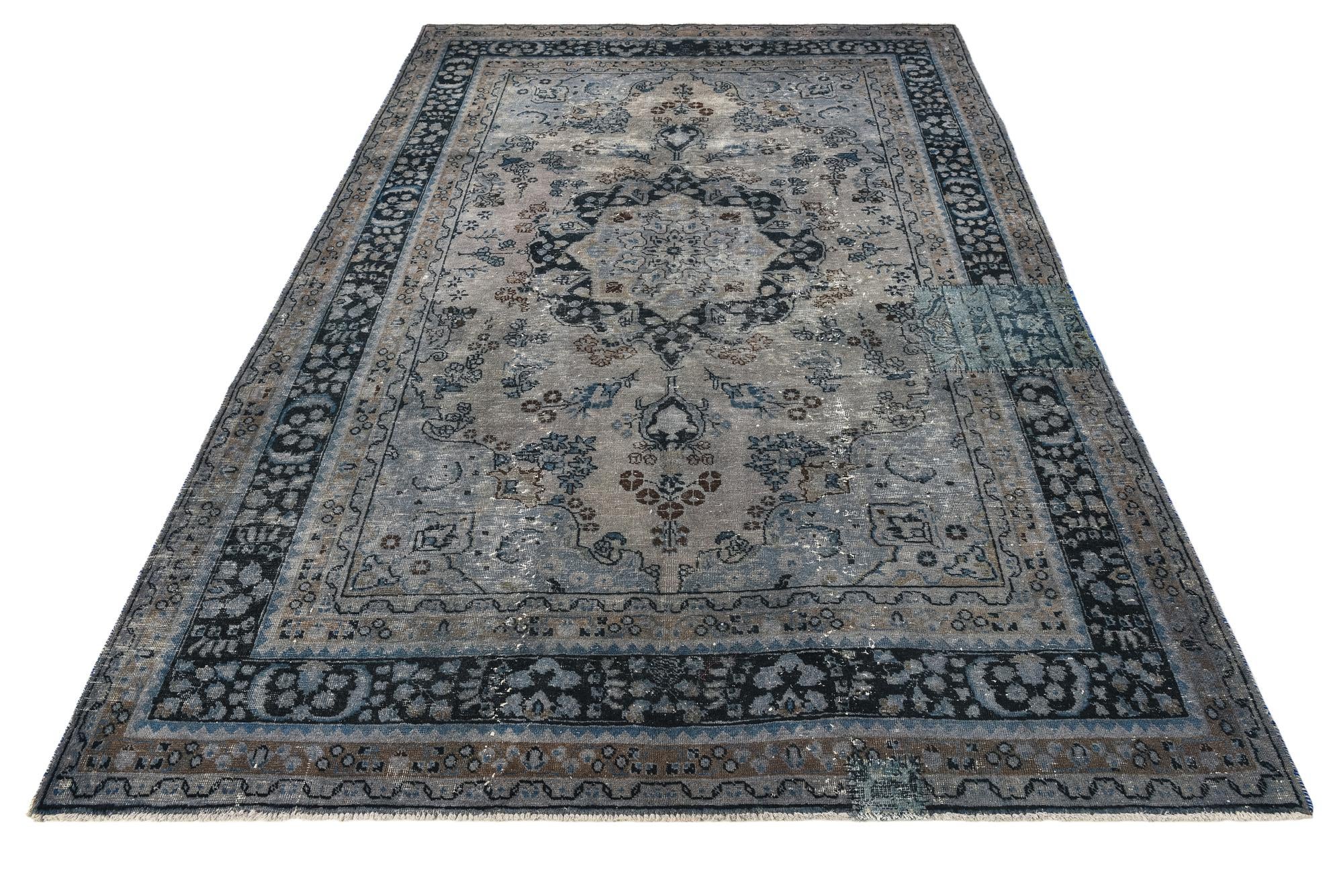 6' 4 x 9' 3 Hand Knotted Ultra Vintage Persian Wool Rug