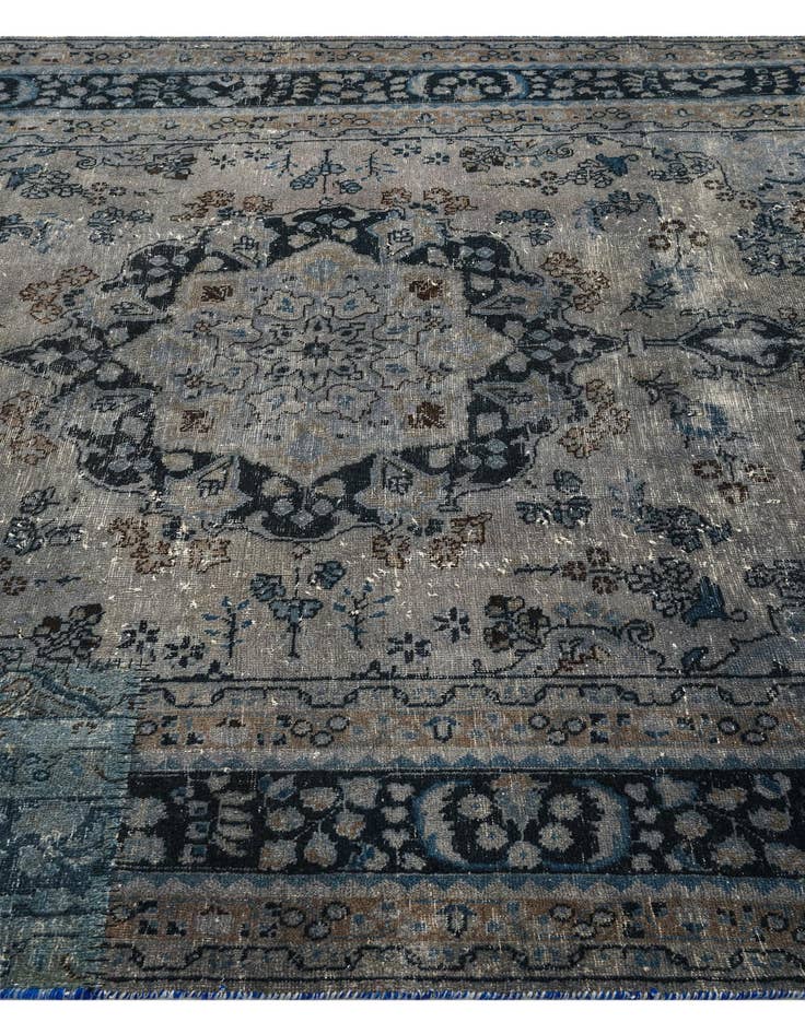 Detail image of 6' 4 x 9' 3  Hand Knotted Ultra Vintage Persian Wool Rug