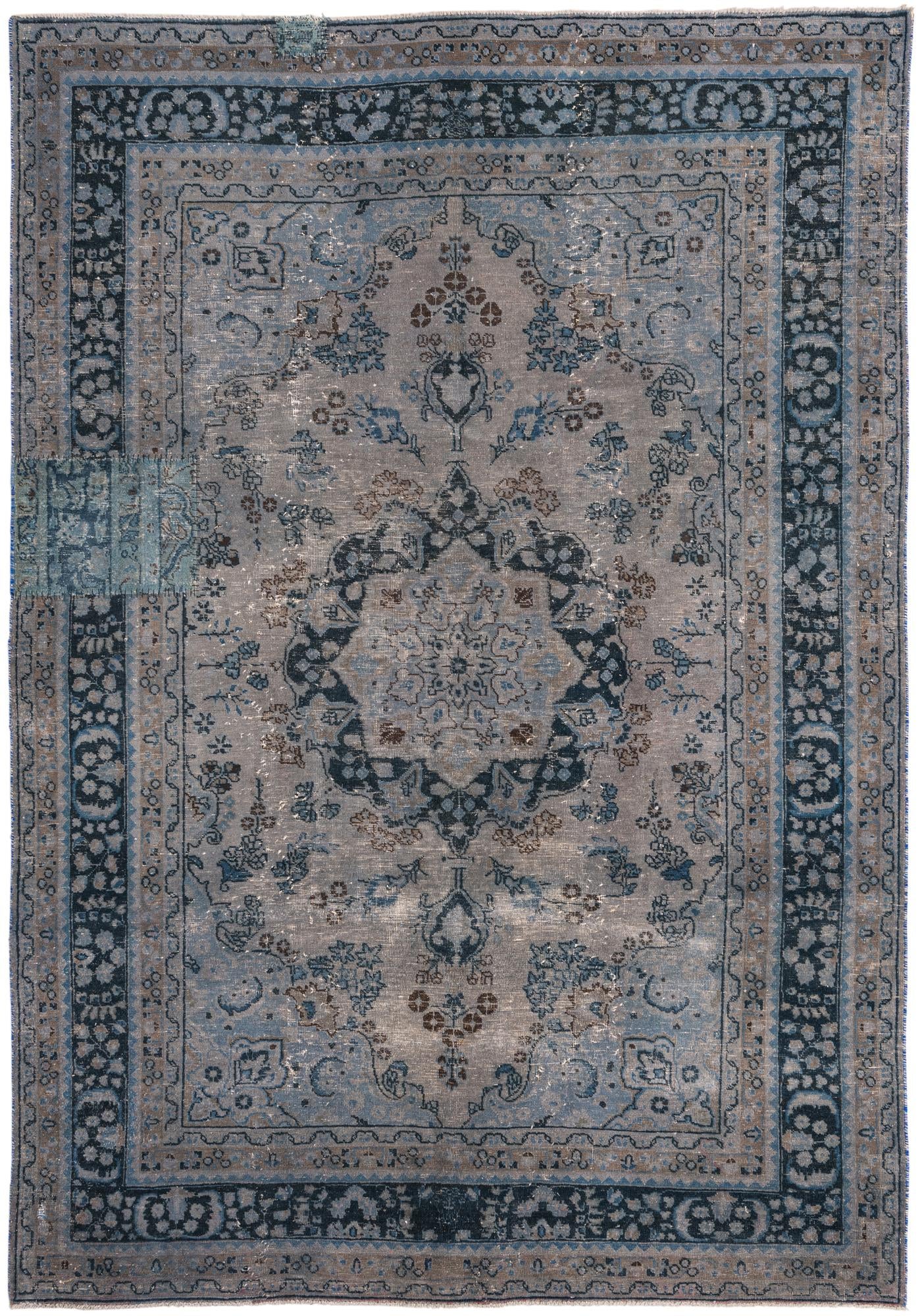 6' 4 x 9' 3 Hand Knotted Ultra Vintage Persian Wool Rug