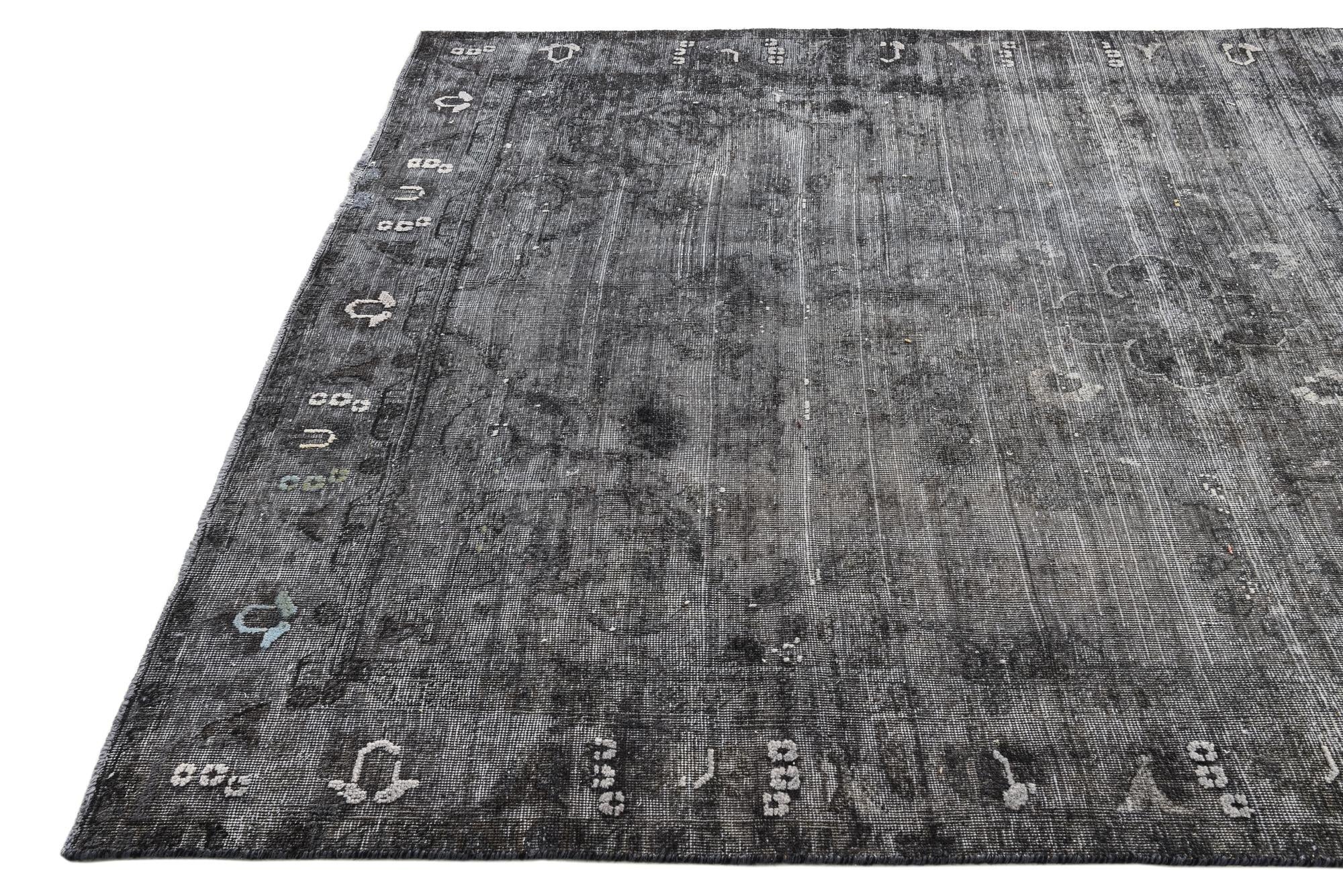 6' 4 x 9' 7 Hand Knotted Ultra Vintage Persian Wool Rug