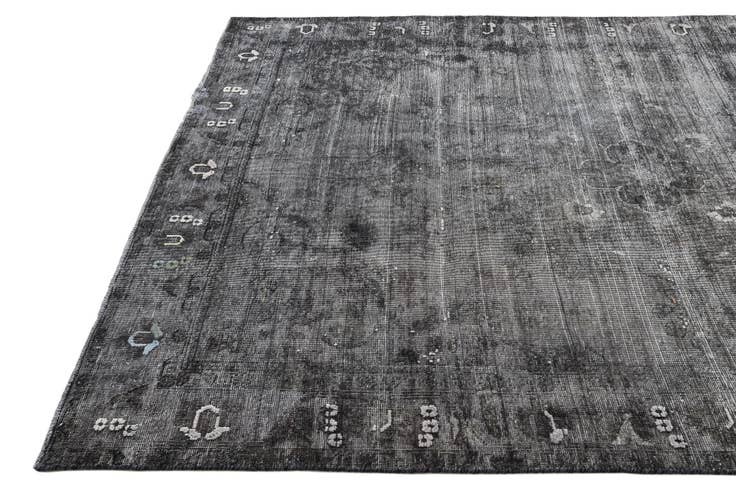 Detail image of 6' 4 x 9' 7 Hand Knotted Ultra Vintage Persian Wool Rug