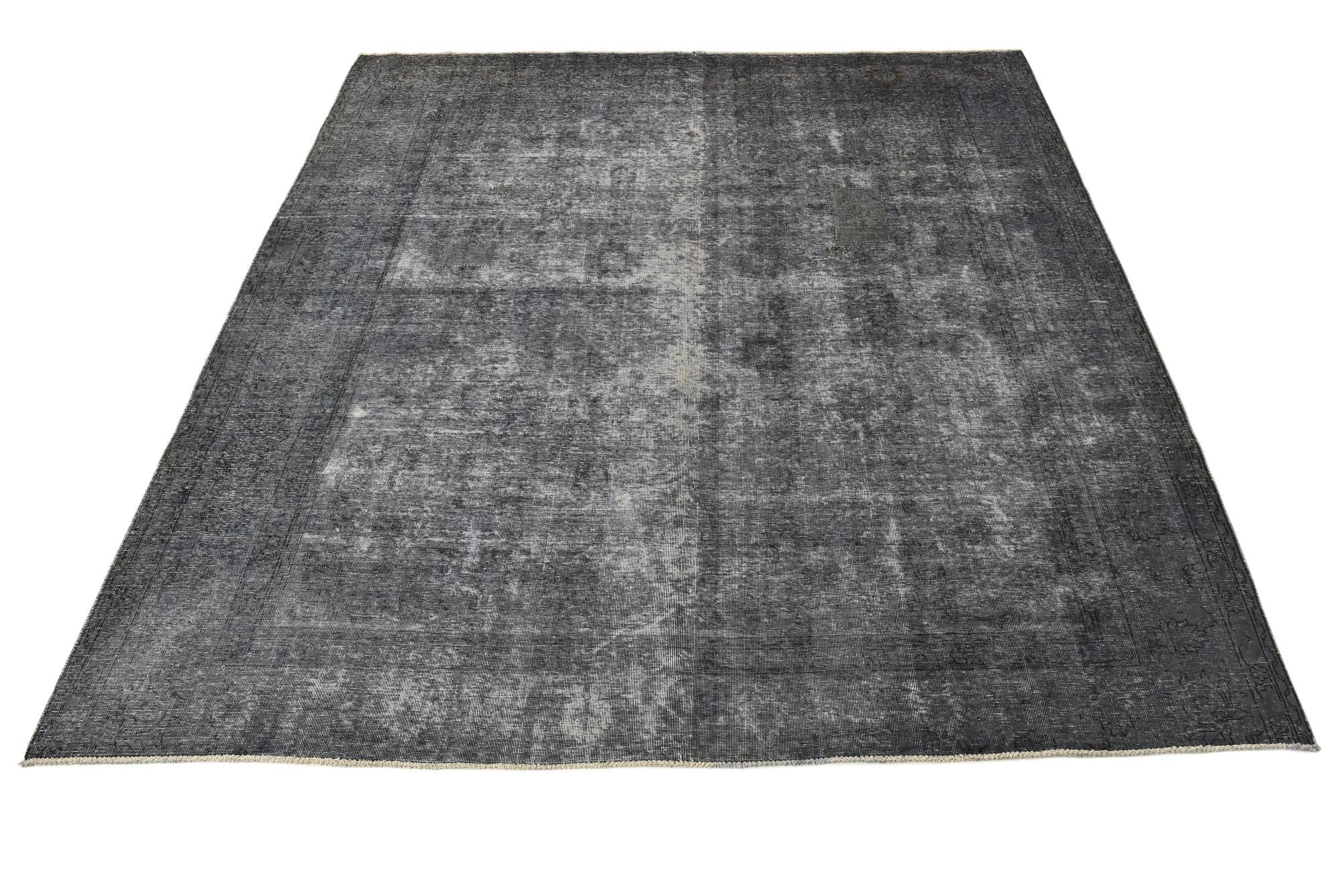 9' 5 x 10' 7 Hand Knotted Ultra Vintage Persian Wool Rug
