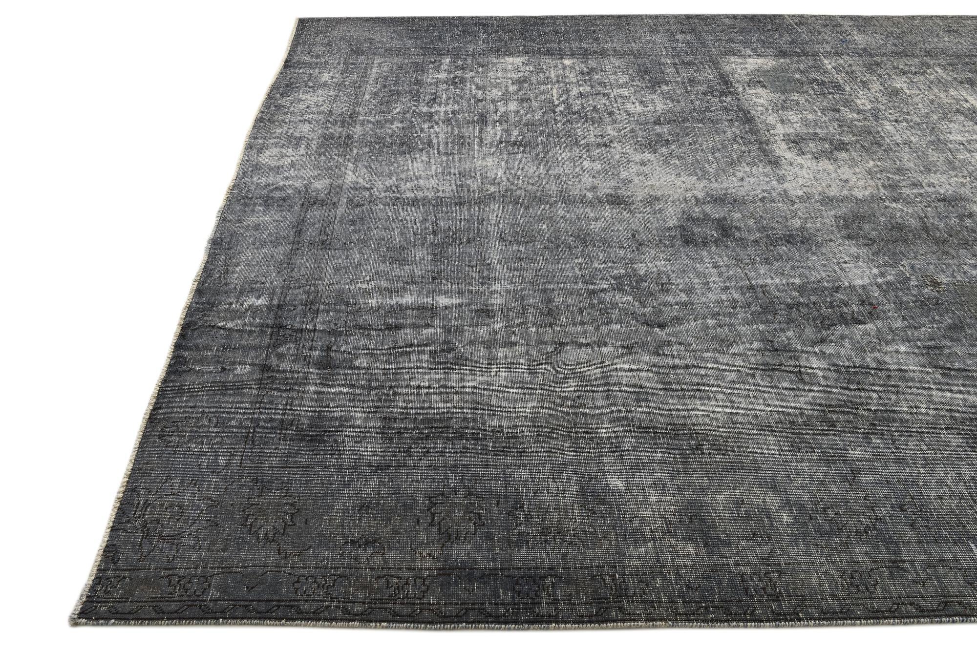 9' 5 x 10' 7 Hand Knotted Ultra Vintage Persian Wool Rug