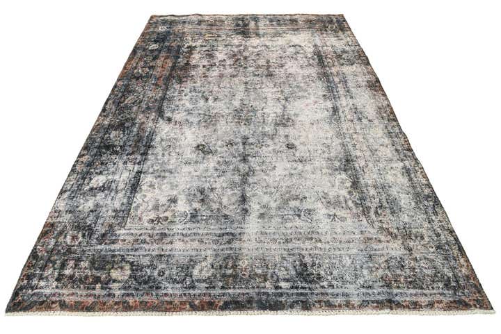 6' 8 x 10' 2 Hand Knotted Ultra Vintage Persian Wool Rug