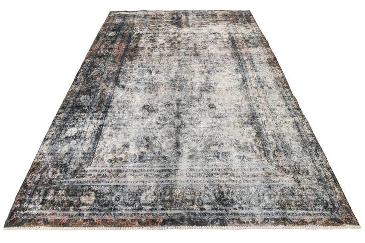 Detail image of 6' 8 x 10' 2 Hand Knotted Ultra Vintage Persian Wool Rug