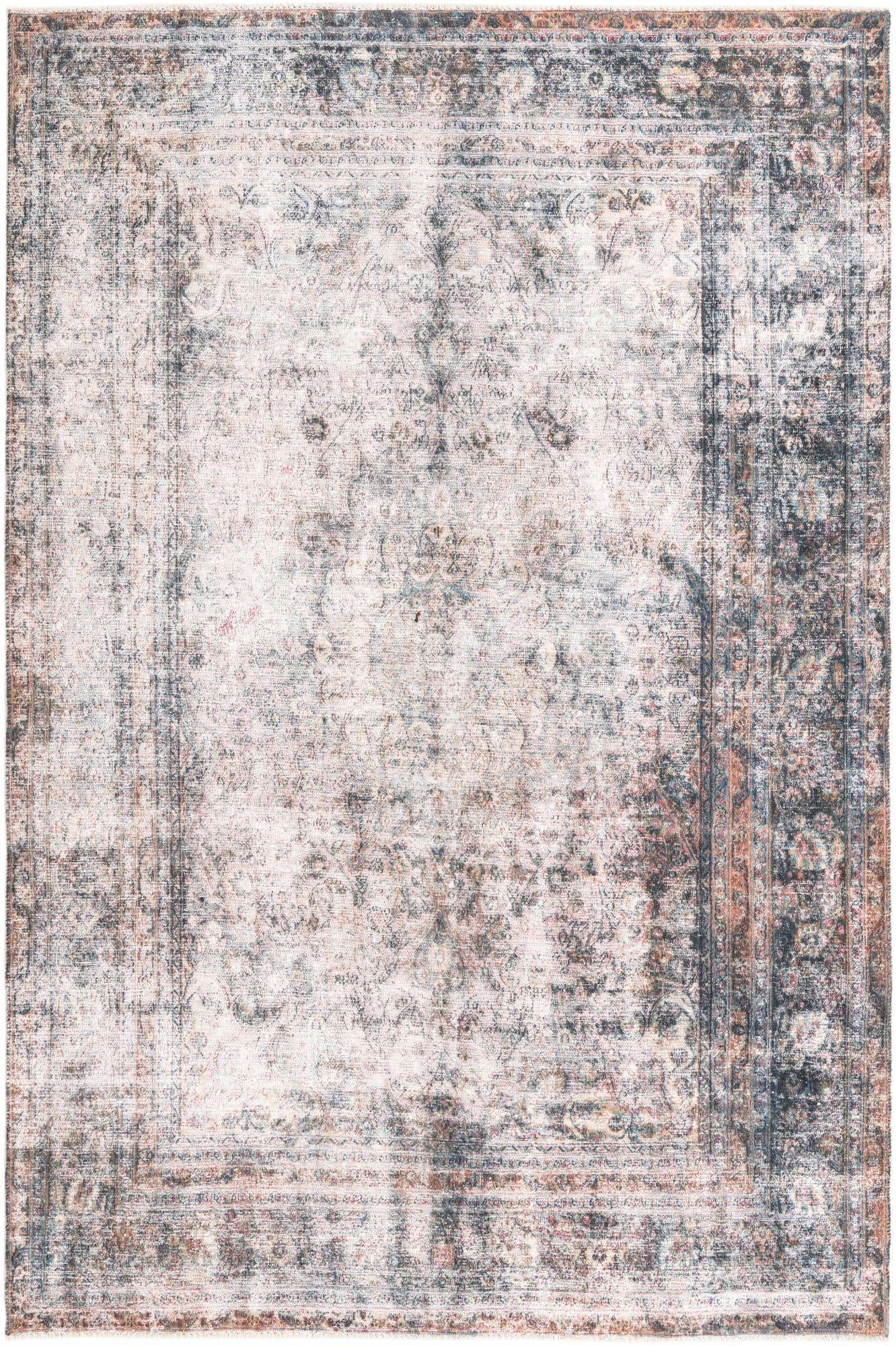 6' 8 x 10' 2 Hand Knotted Ultra Vintage Persian Wool Rug