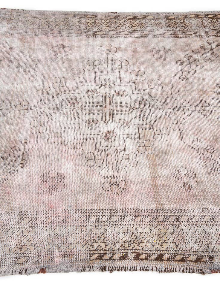 Detail image of 4' 2 x 5' 9  Hand Knotted Ultra Vintage Persian Wool Rug