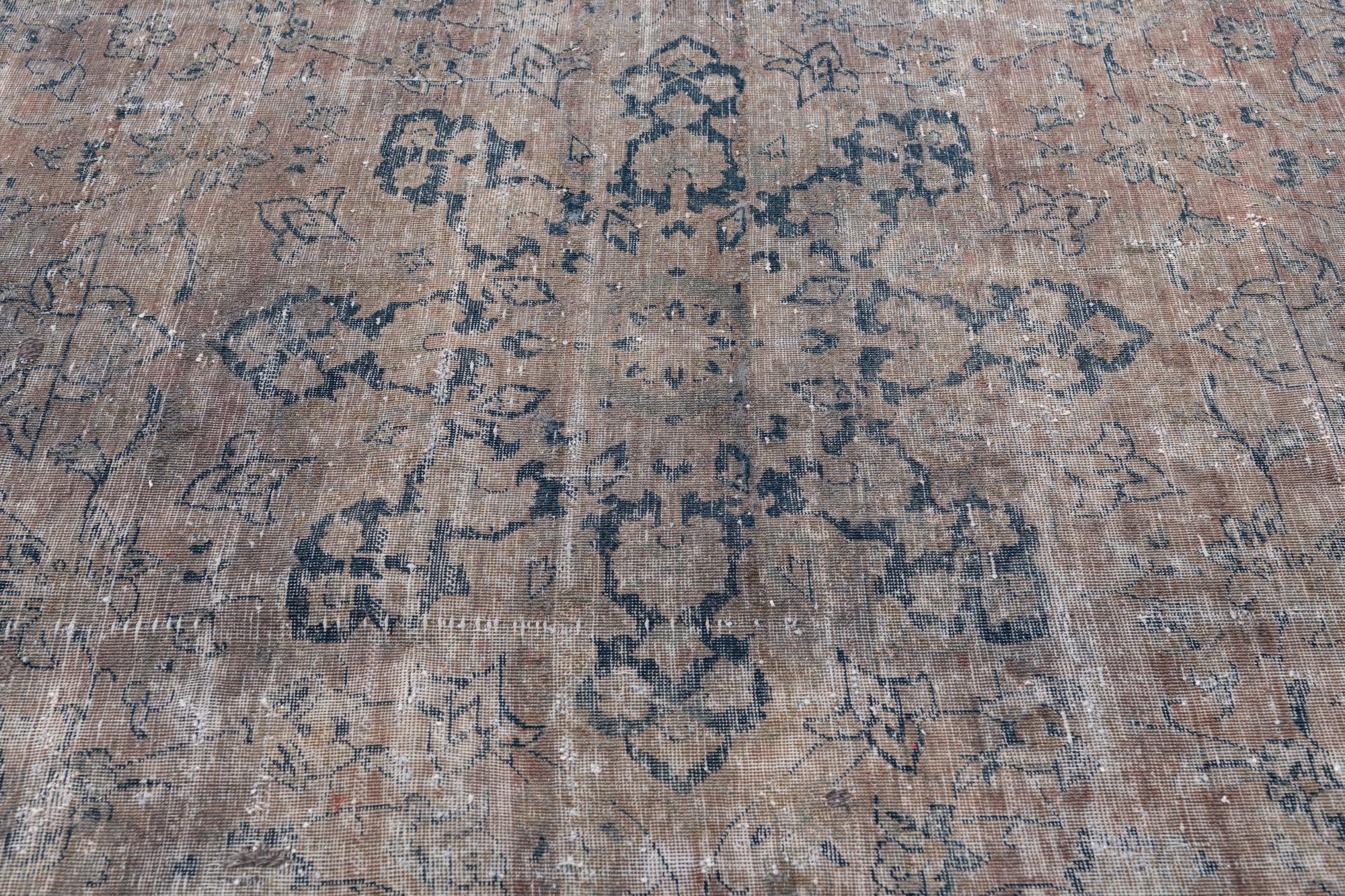 8' x 11' Hand Knotted Ultra Vintage Persian Wool Rug
