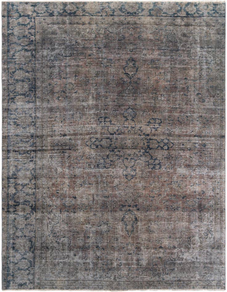 Detail image of 8' x 11' Hand Knotted Ultra Vintage Persian Wool Rug