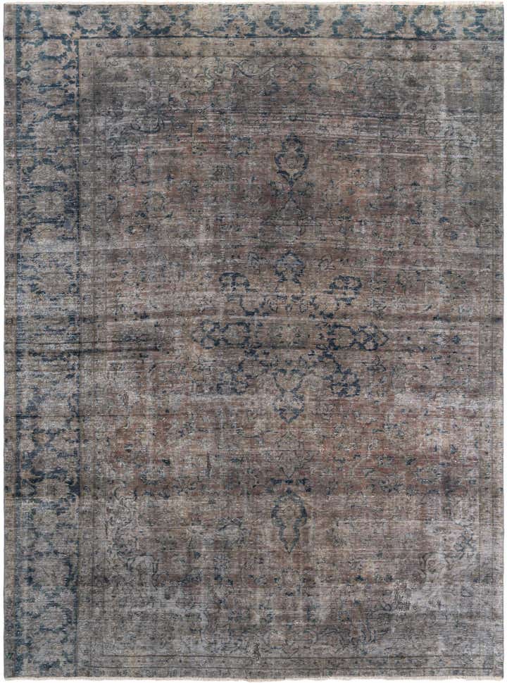 8' x 11' Hand Knotted Ultra Vintage Persian Wool Rug
