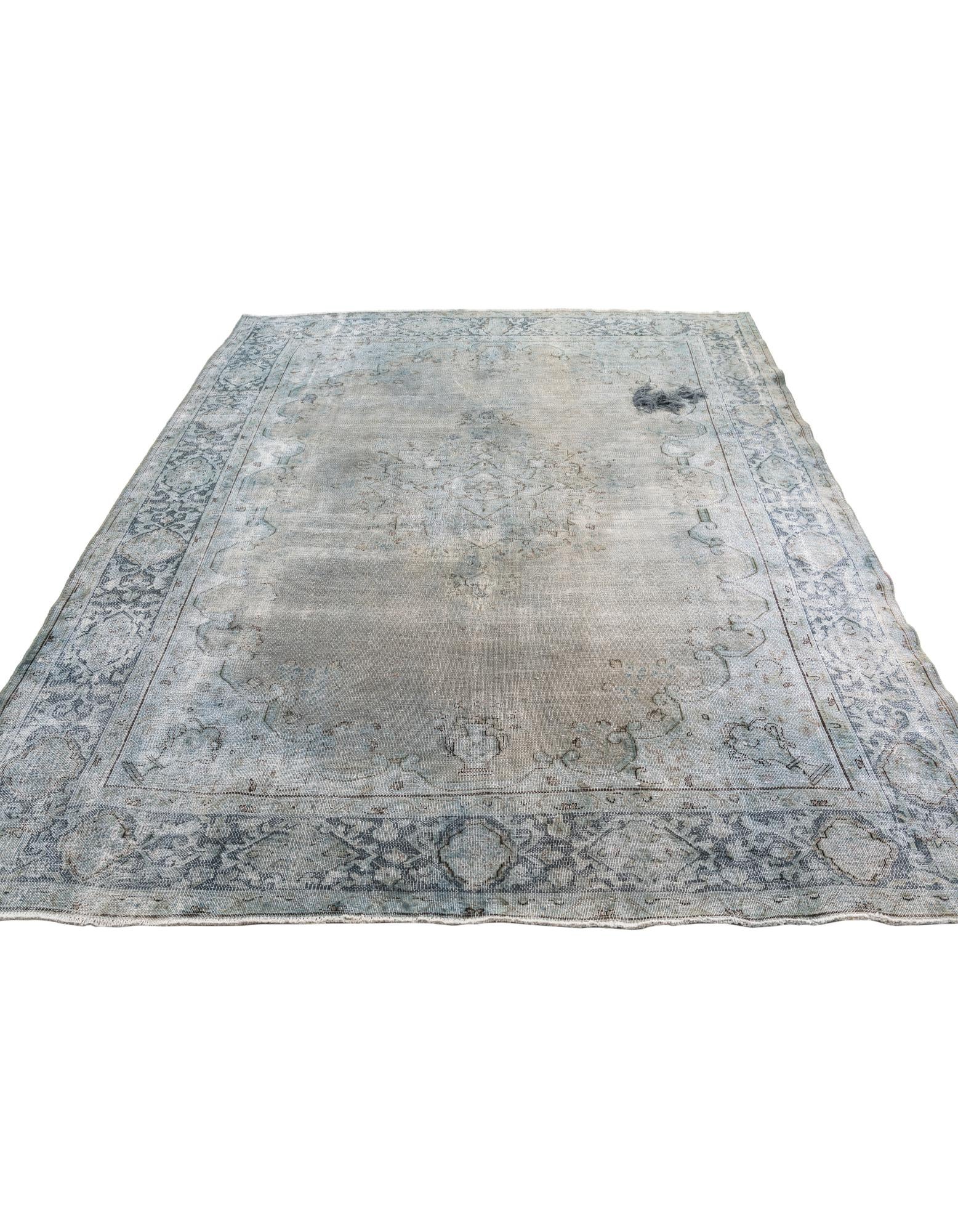 9' 3 x 11' 10 Hand Knotted Ultra Vintage Persian Wool Rug