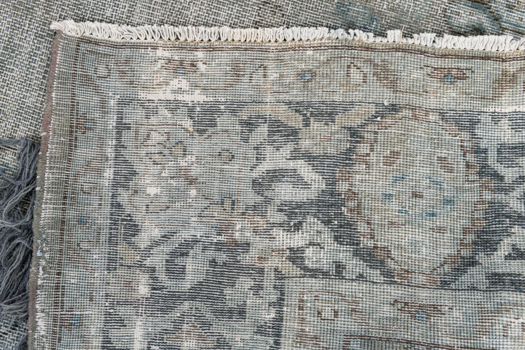 9' 3 x 11' 10 Hand Knotted Ultra Vintage Persian Wool Rug