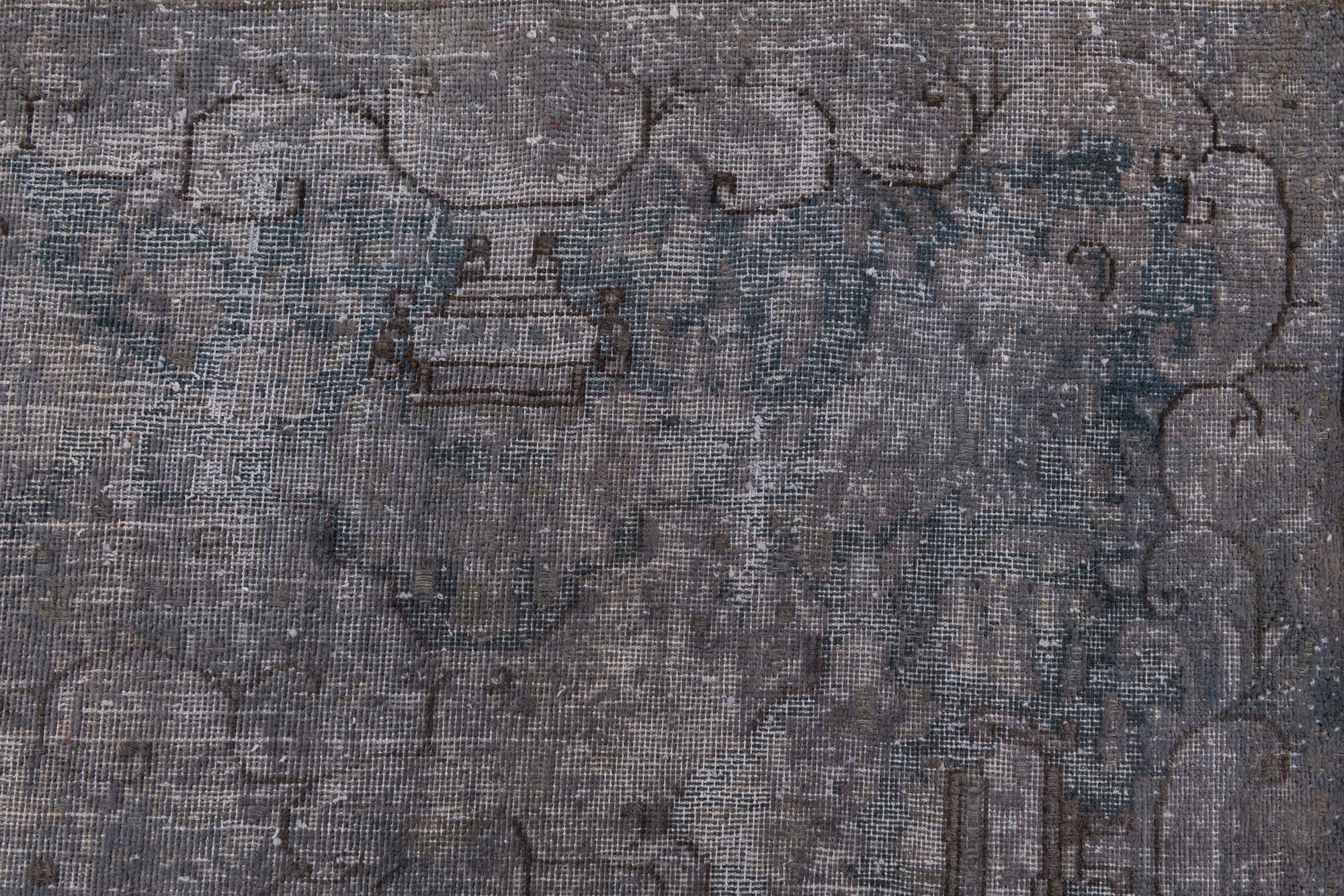 6' 6 x 9' 6 Hand Knotted Ultra Vintage Persian Wool Rug