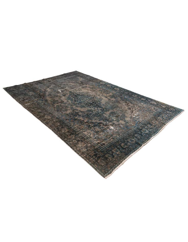Detail image of 6' 8 x 9' 9 Hand Knotted Ultra Vintage Persian Wool Rug
