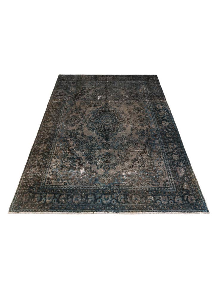 Detail image of 6' 8 x 9' 9 Hand Knotted Ultra Vintage Persian Wool Rug