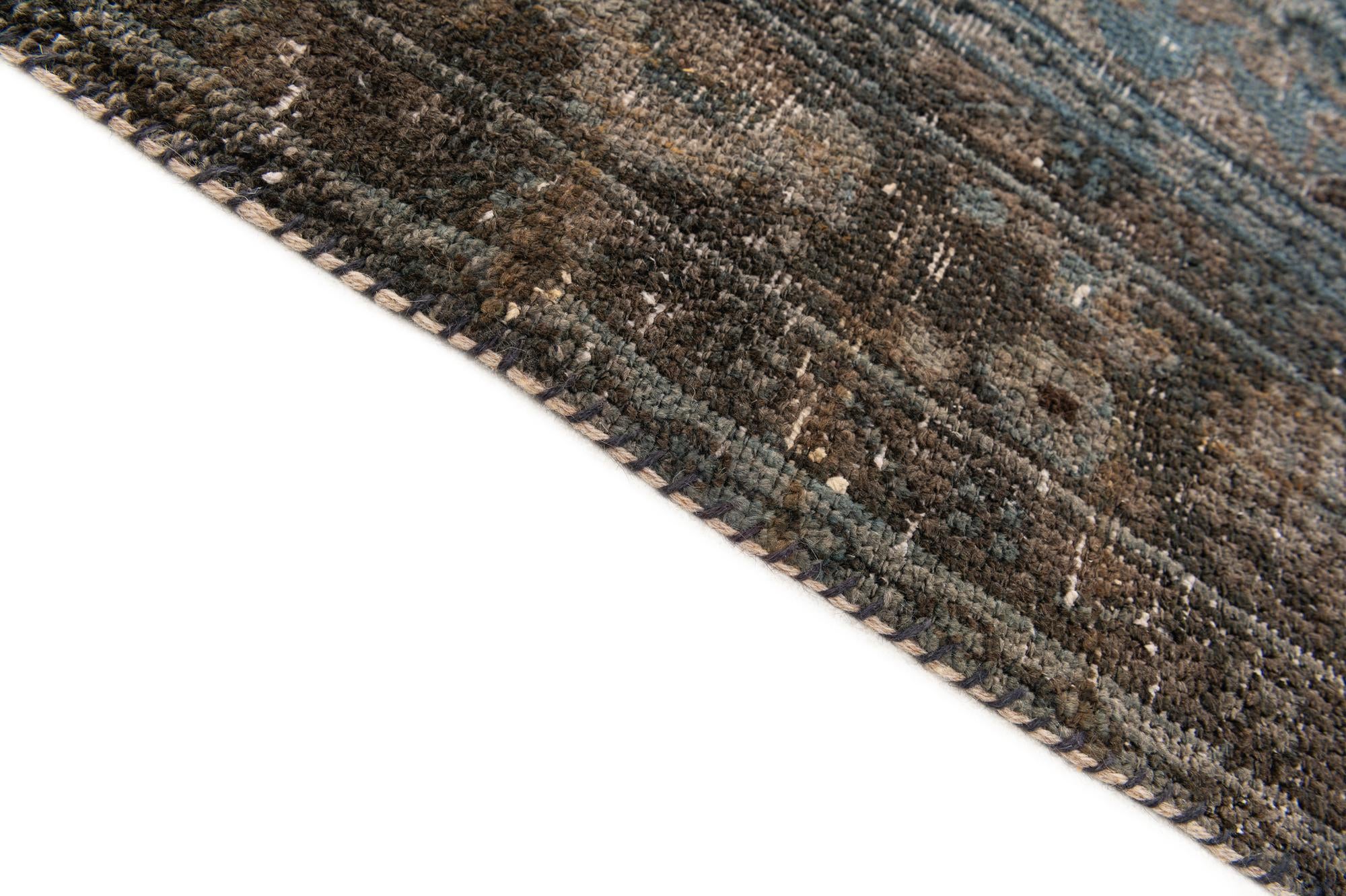 6' 8 x 9' 9 Hand Knotted Ultra Vintage Persian Wool Rug
