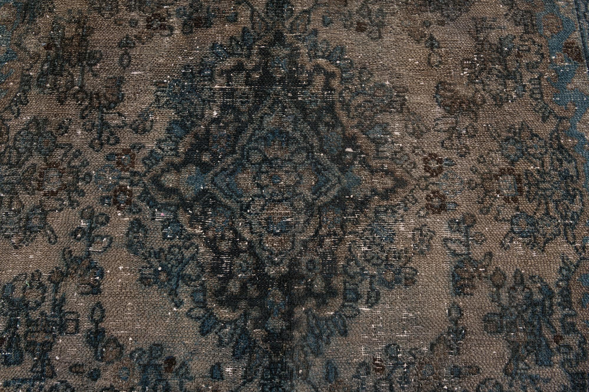 6' 8 x 9' 9 Hand Knotted Ultra Vintage Persian Wool Rug