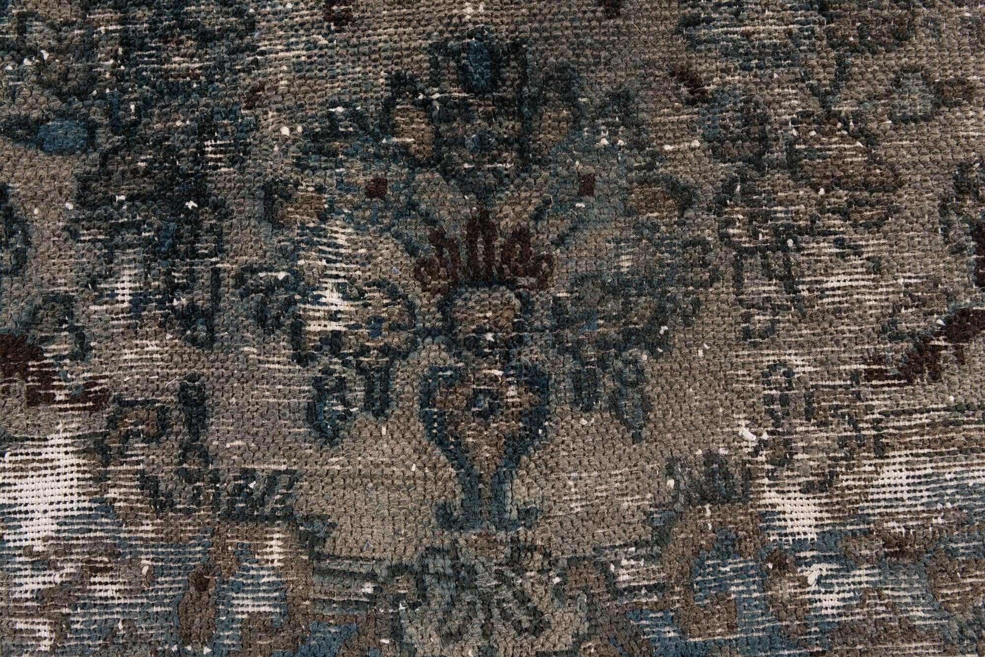 6' 8 x 9' 9 Hand Knotted Ultra Vintage Persian Wool Rug