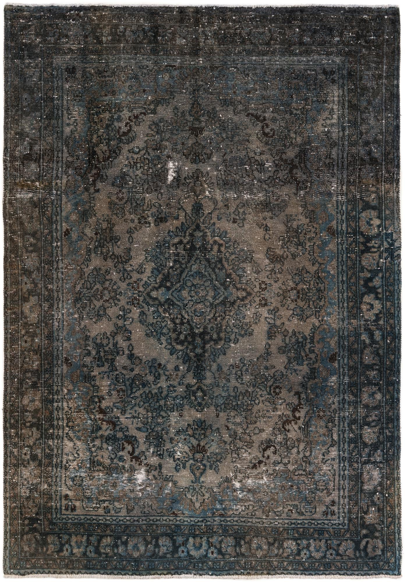 6' 8 x 9' 9 Hand Knotted Ultra Vintage Persian Wool Rug