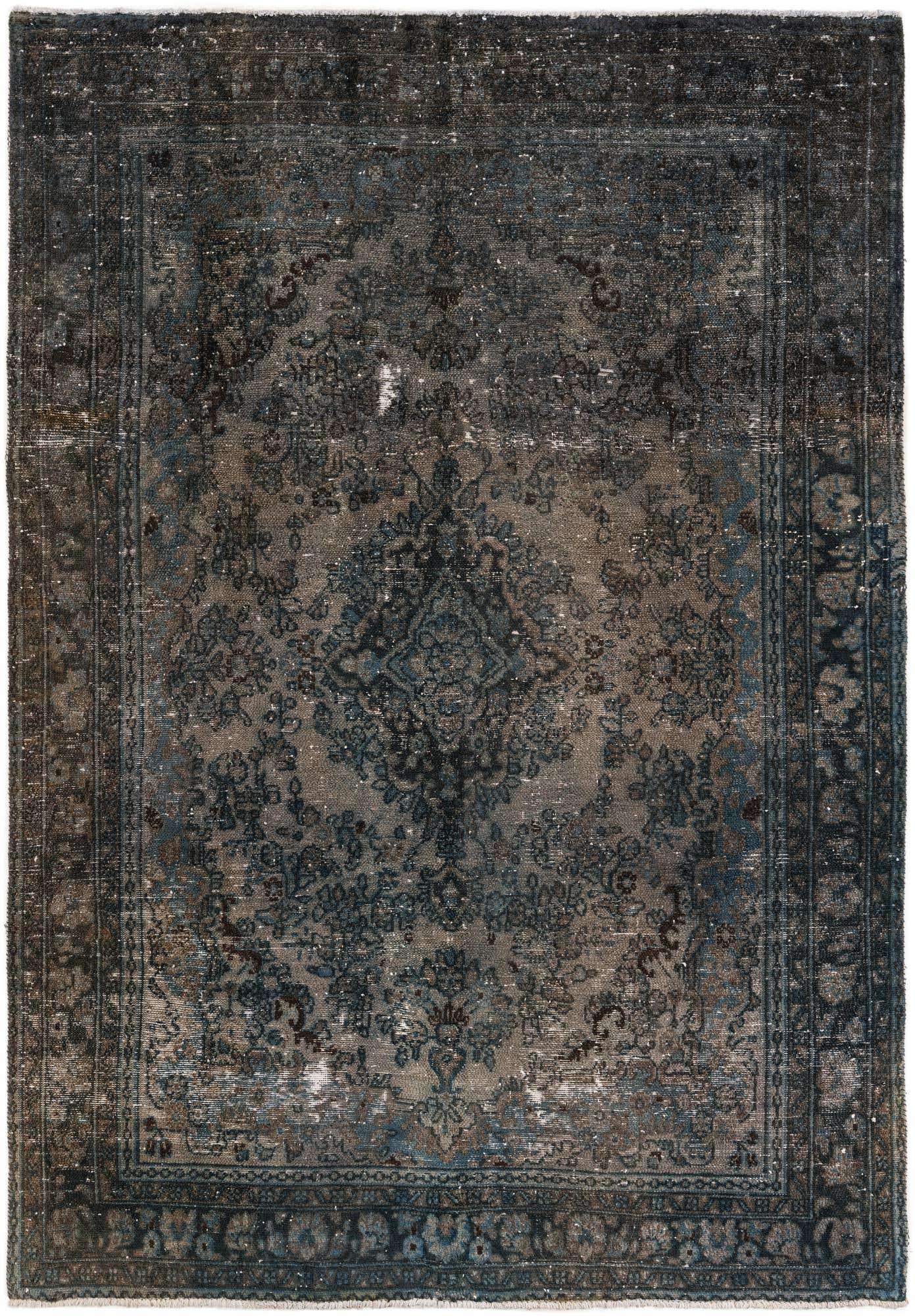 6' 8 x 9' 9 Hand Knotted Ultra Vintage Persian Wool Rug