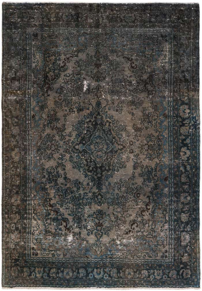 6' 8 x 9' 9 Hand Knotted Ultra Vintage Persian Wool Rug