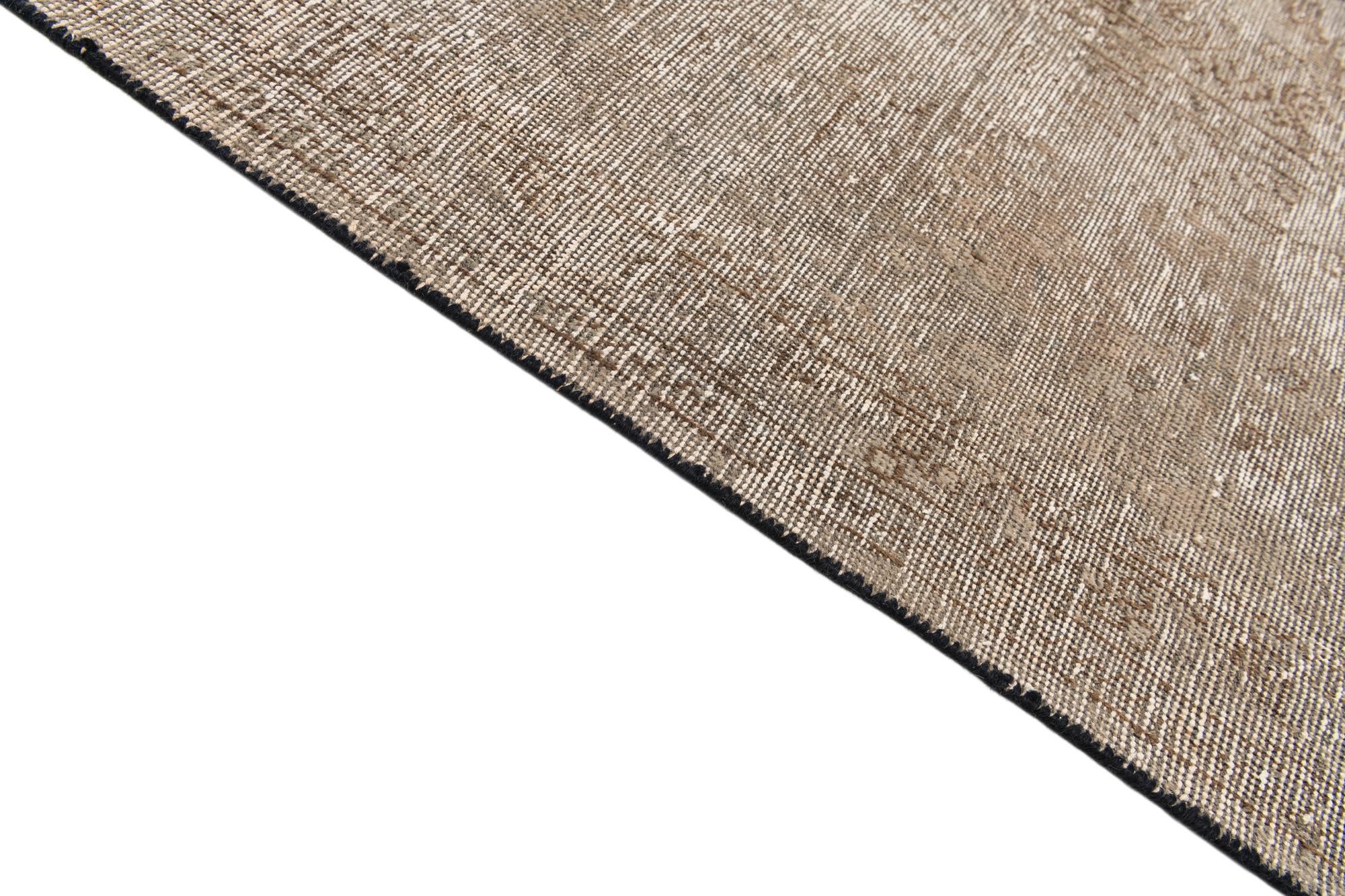 9' 7 x 12' 10 Hand Knotted Ultra Vintage Persian Wool Rug