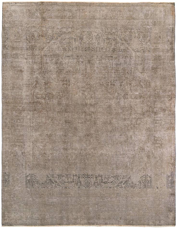 Detail image of 9' 7 x 12' 10 Hand Knotted Ultra Vintage Persian Wool Rug