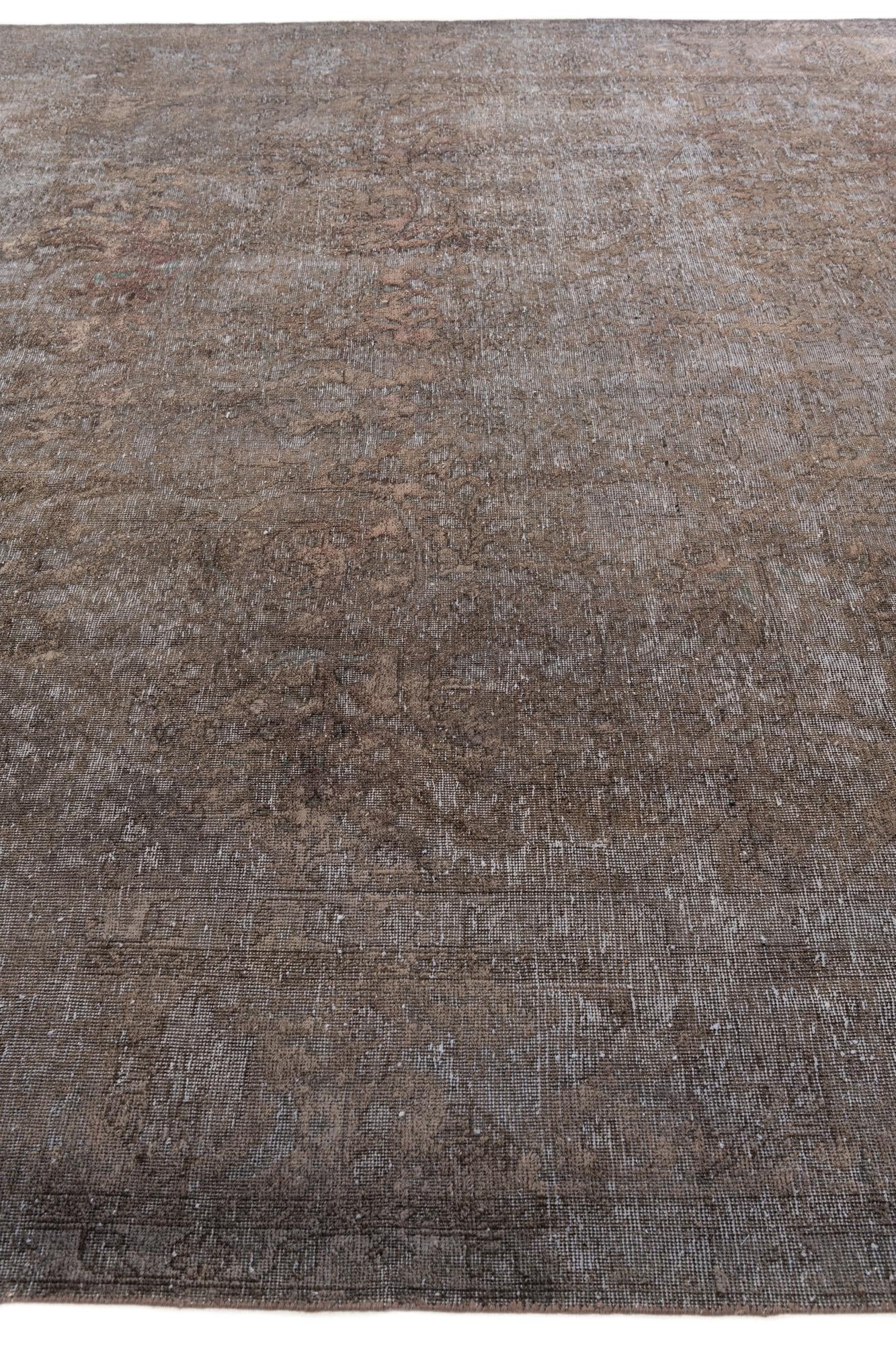 9' 8 x 12' 7 Hand Knotted Ultra Vintage Persian Wool Rug