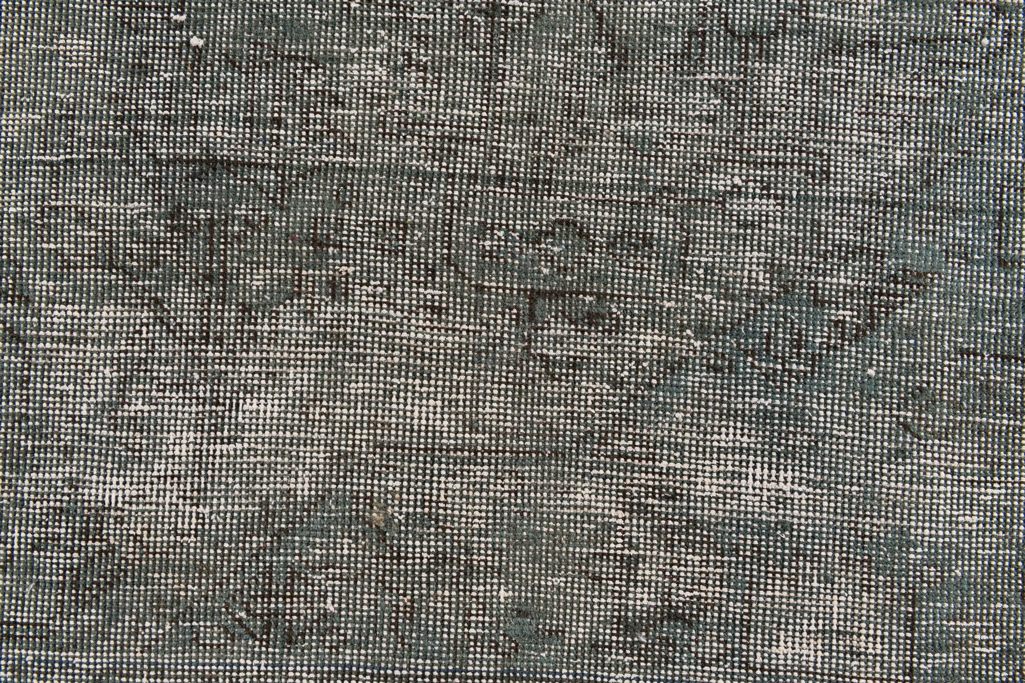 9' 5 x 12' 6 Hand Knotted Ultra Vintage Persian Wool Rug