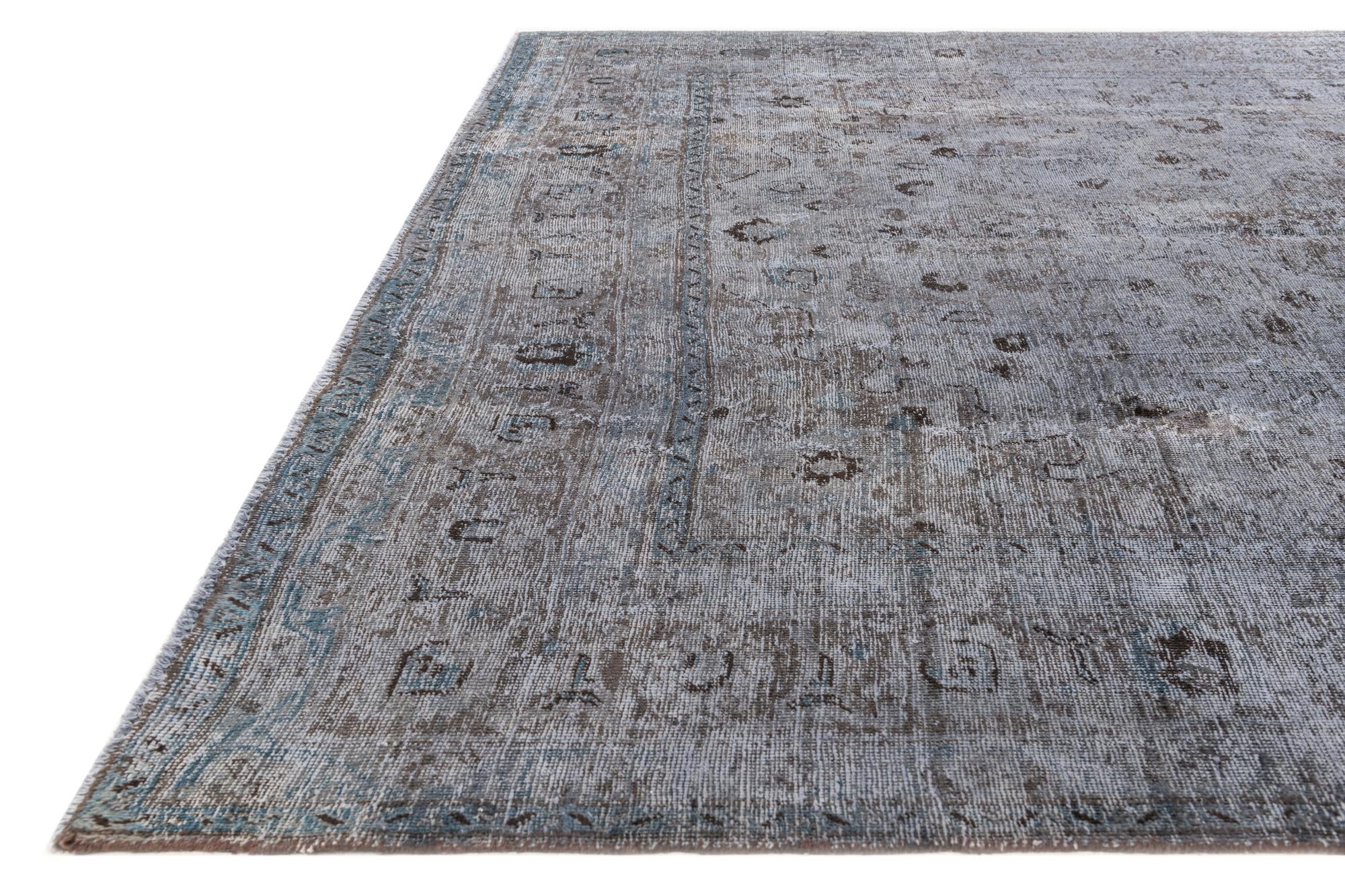 8' 2 x 11' Hand Knotted Ultra Vintage Persian Wool Rug